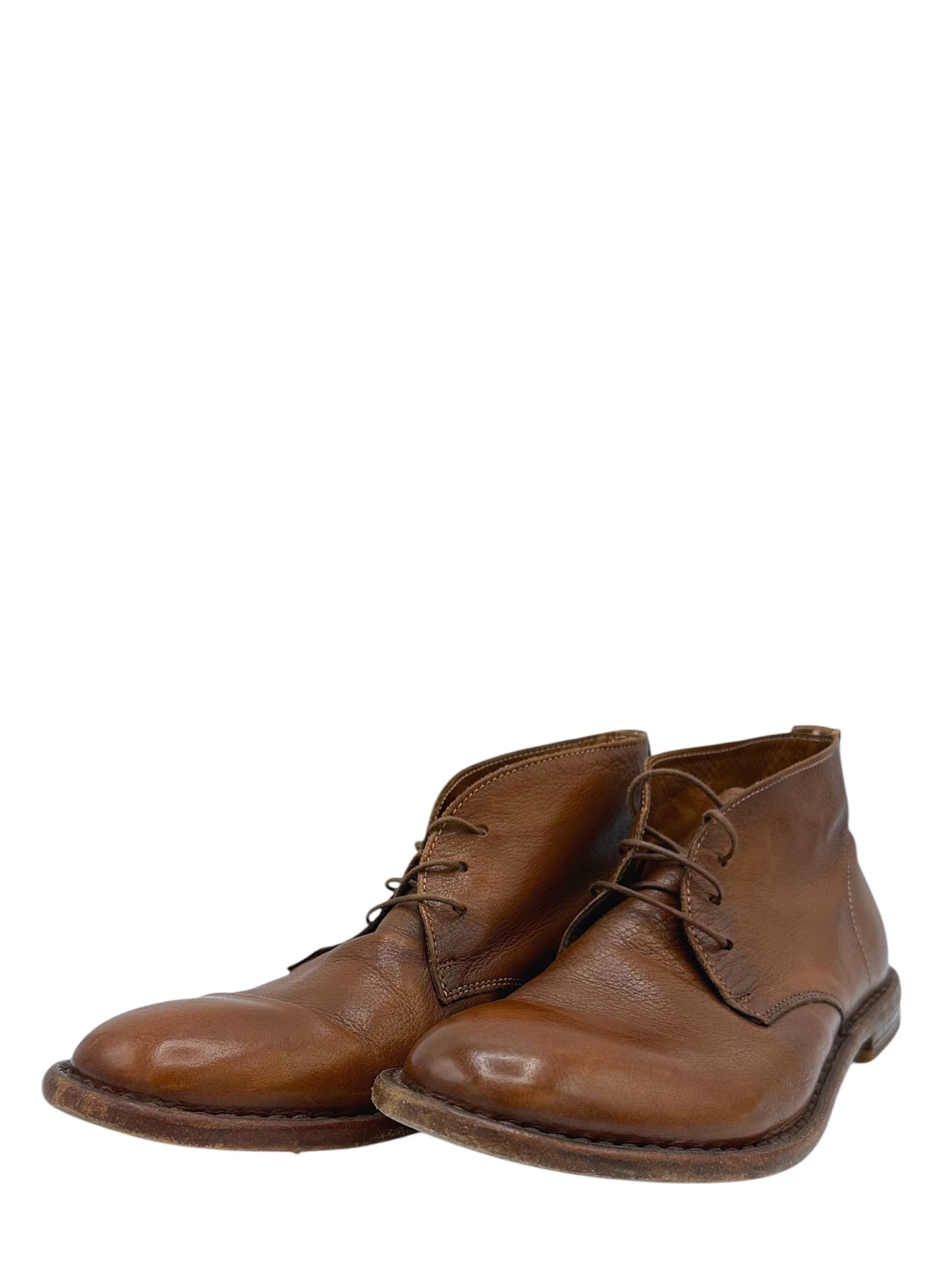 Moma Cognac Leather Chukka Boots 9 M