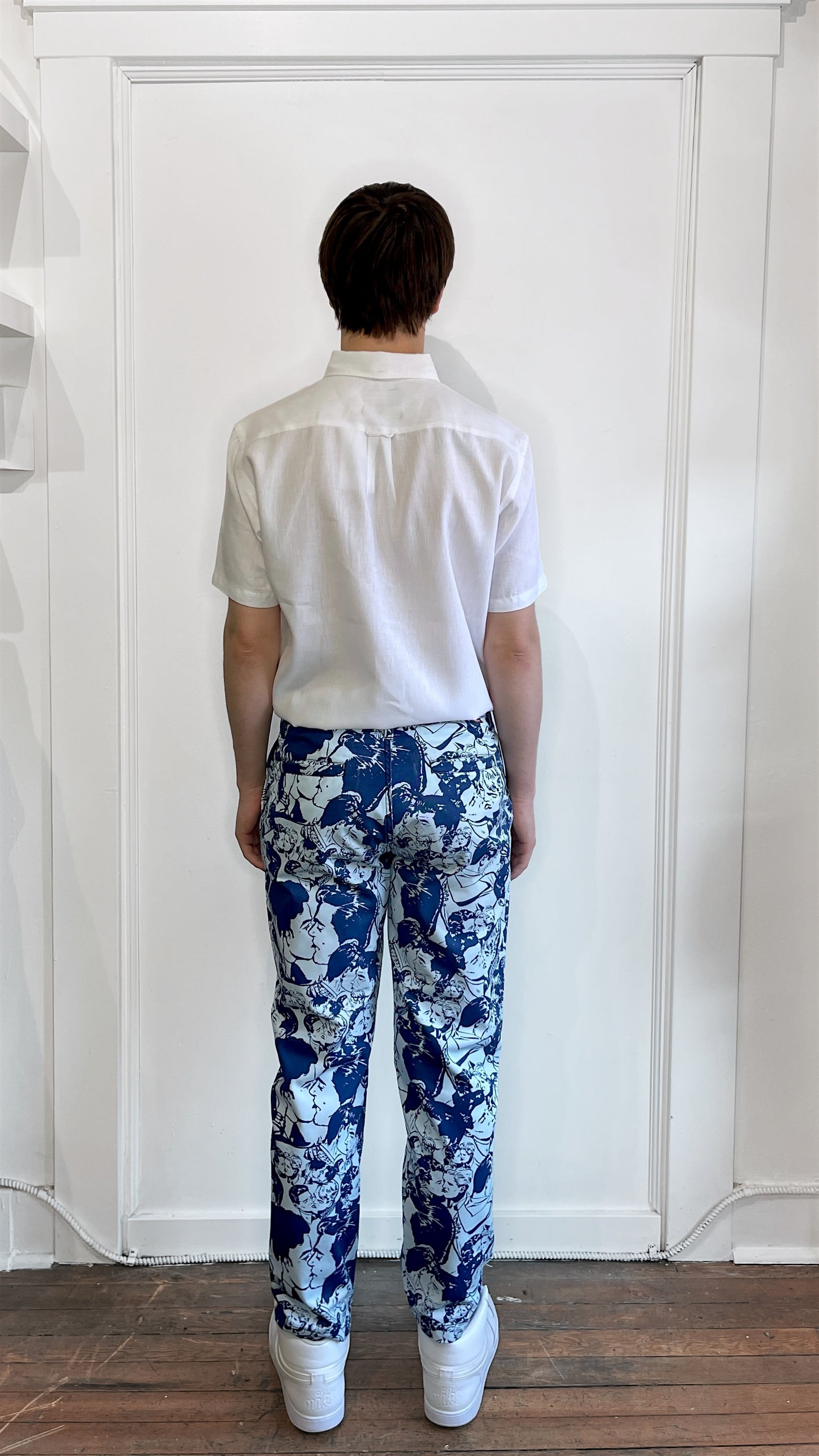 Golf Le Fleur Light & Dark Blue Kissing Faces Chino Pants 30