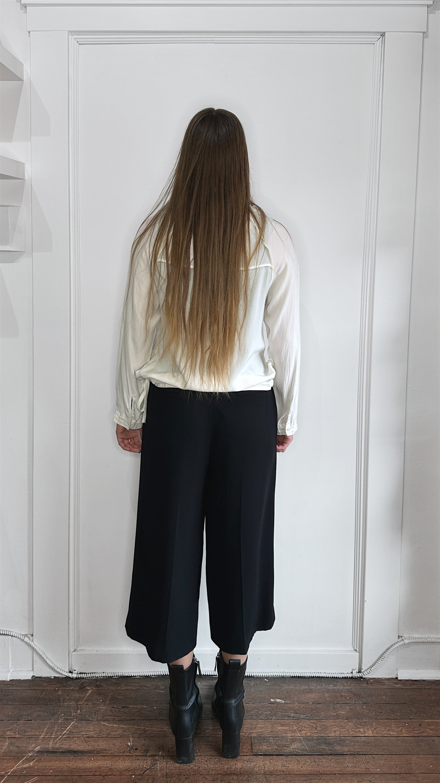 Rag & Bone Off White Loose Fit Silk Blouse Small