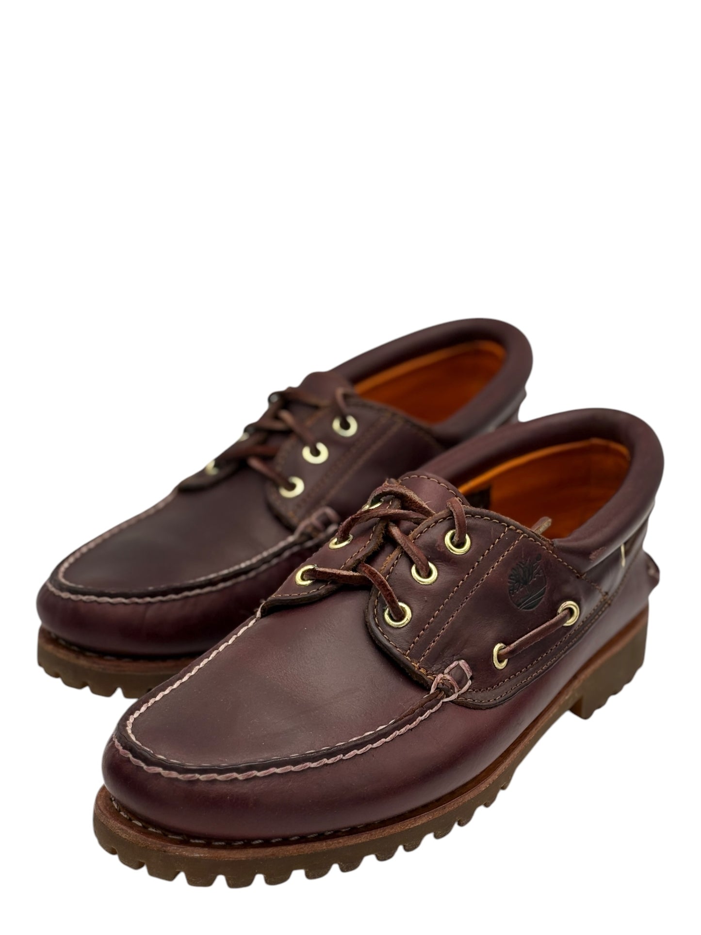 Timberland Burgundy 3-Eye Lug Sole Boat Shoes 9.5 M / 11 W