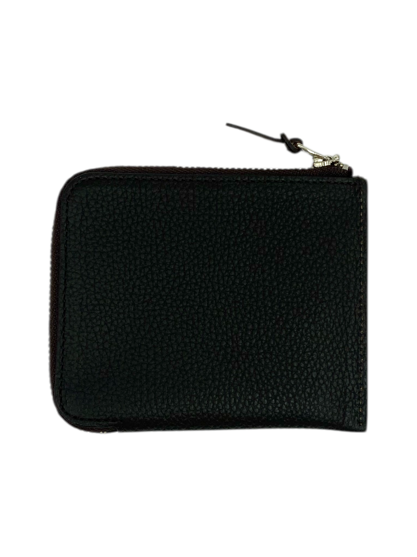 Porter Yoshida Dark Brown Grained Leather Zip Wallet