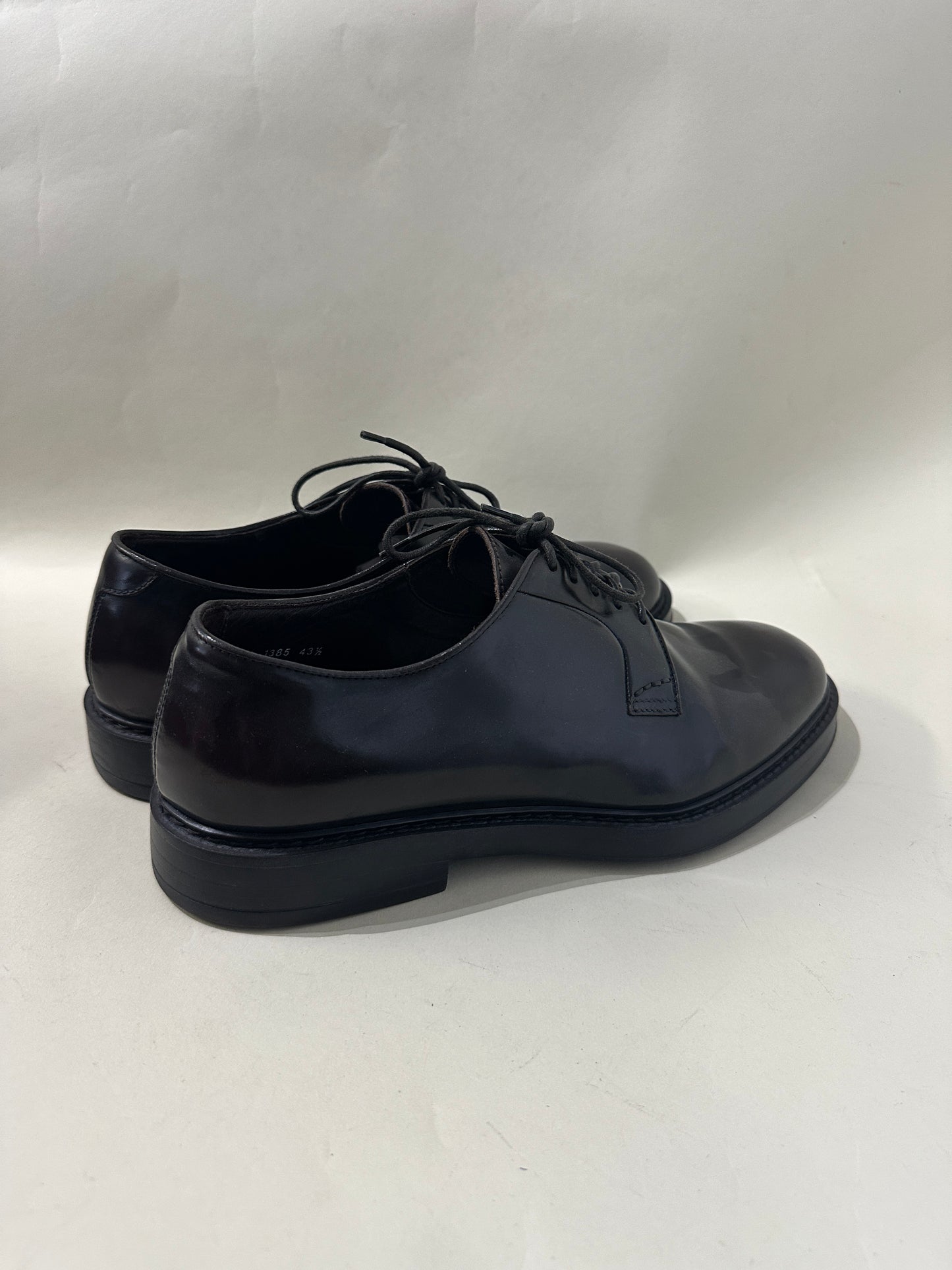 Doucal's Dark Brown Leather Derby Dress Shoes 10.5 M / 12 W
