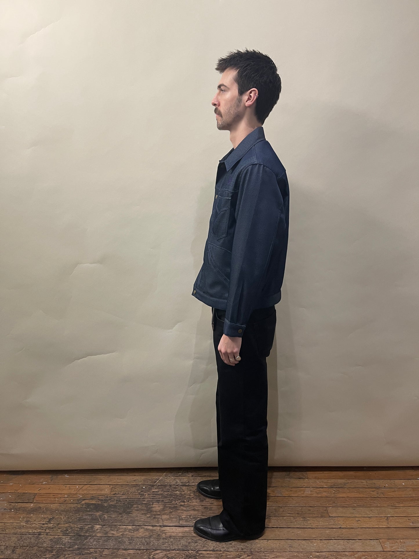 Needles Indigo Blue Polyester Twill Type 2 Jacket Small - S