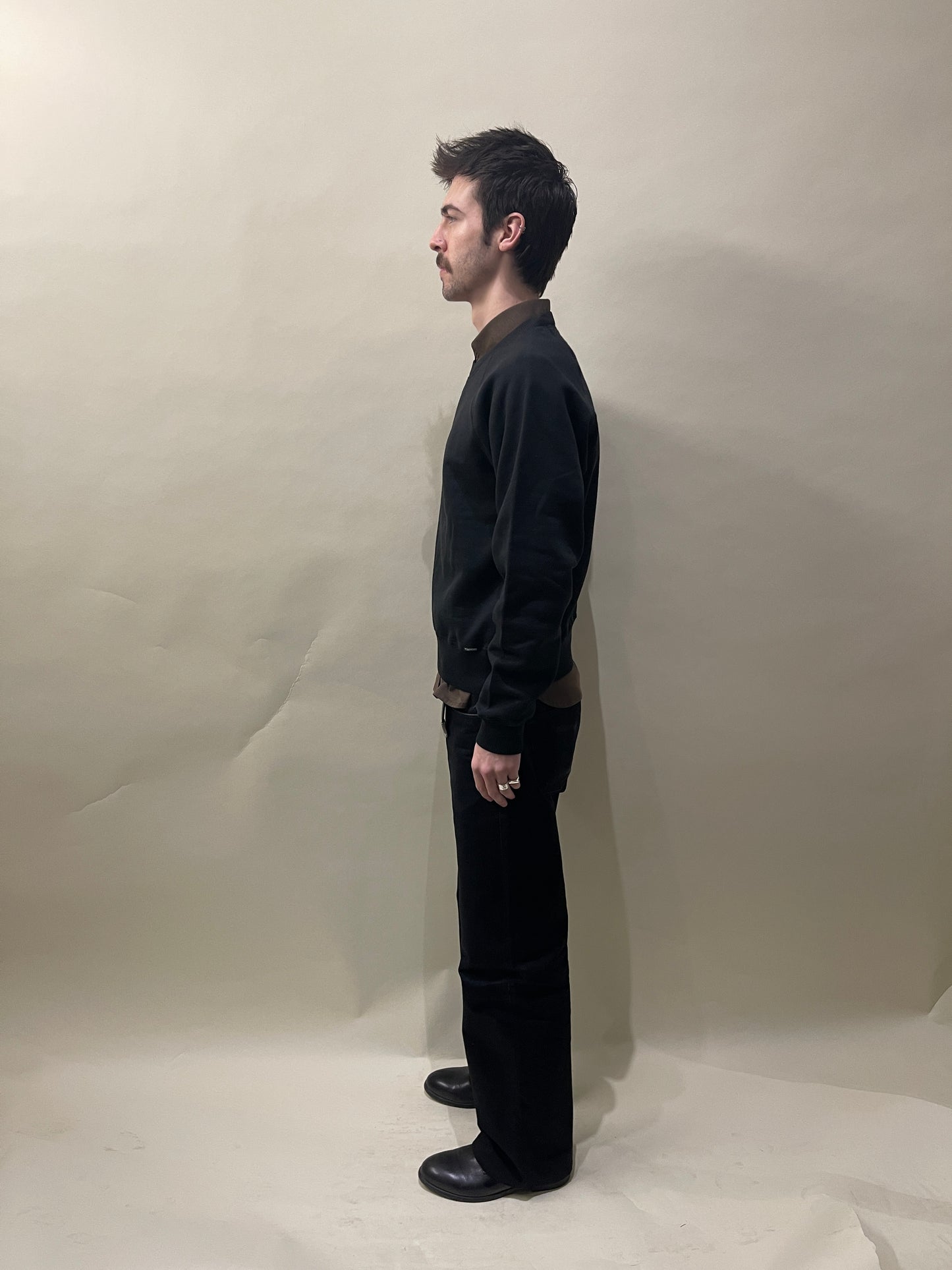 Tom Ford Black Cotton Raglan Sleeve Crew Sweatshirt 40