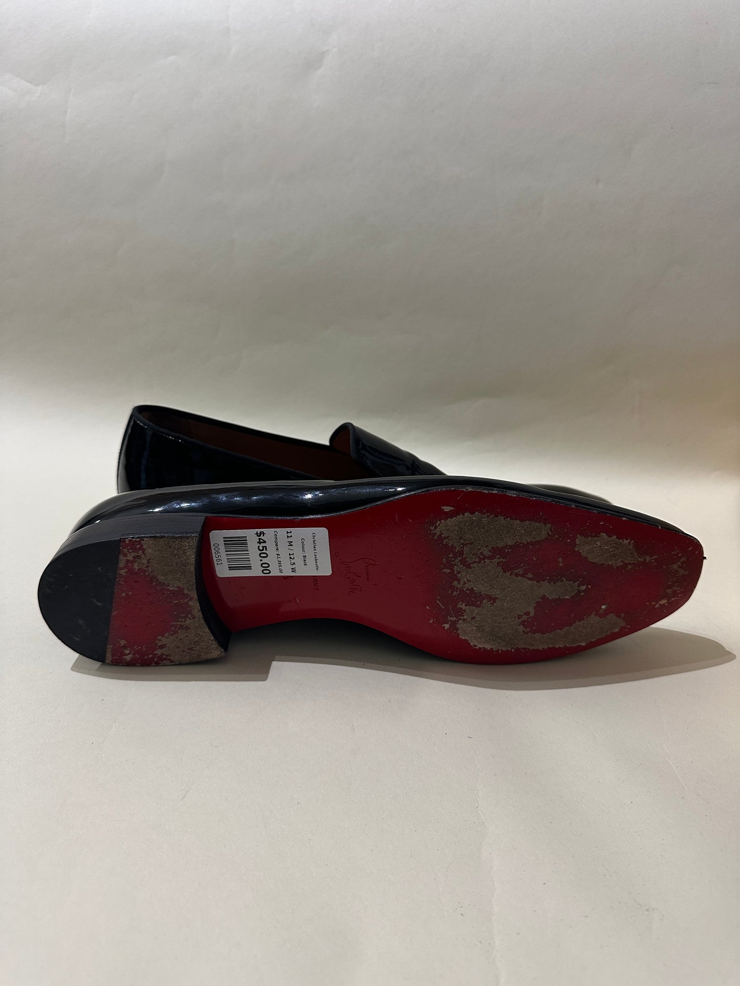 Christian Louboutin Black Patent Calf Dandelion Loafers 11 M / 12.5 W