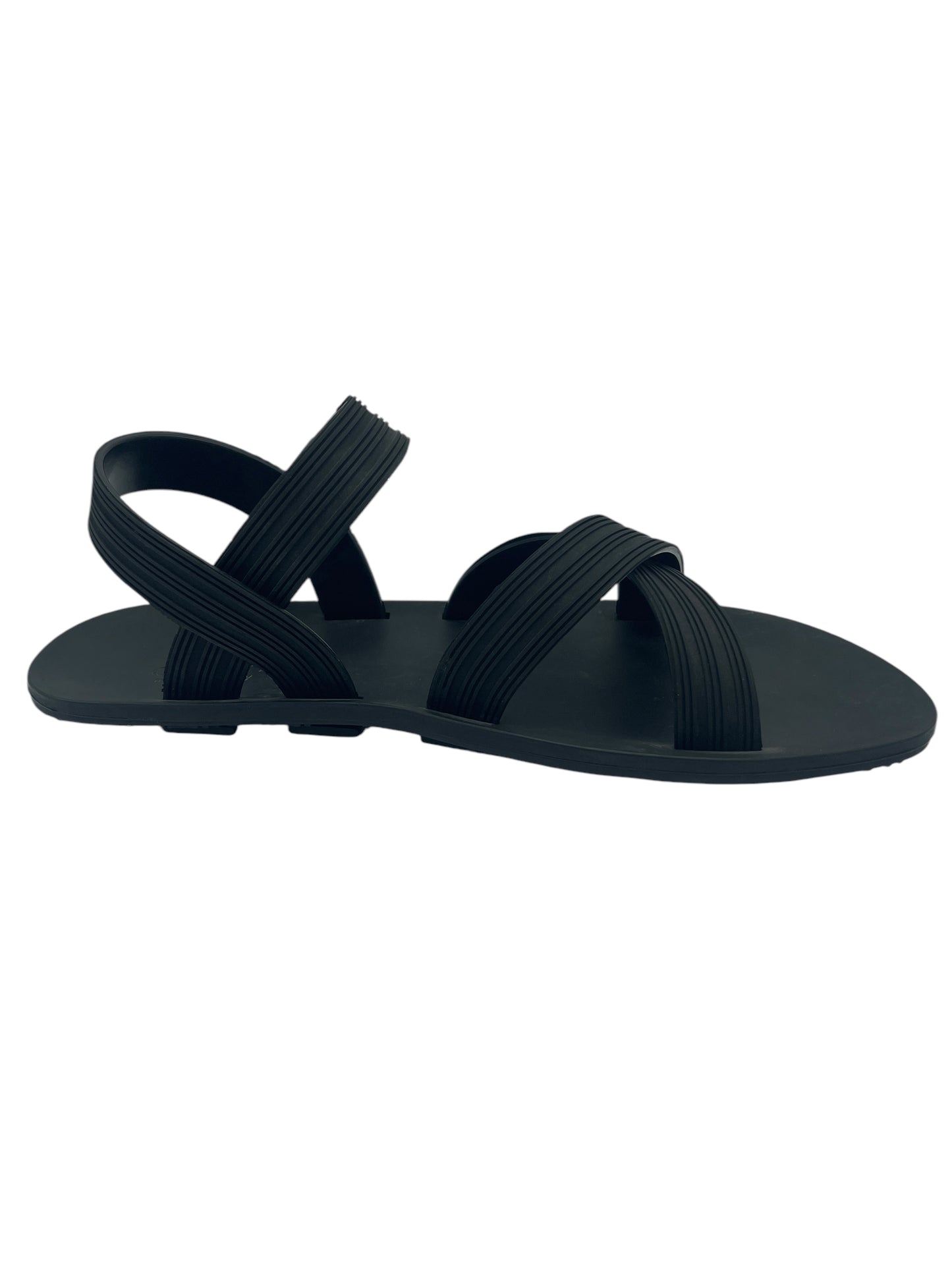 Gucci Black Logo Rubber Strap Sandals 11 M / 12.5 W