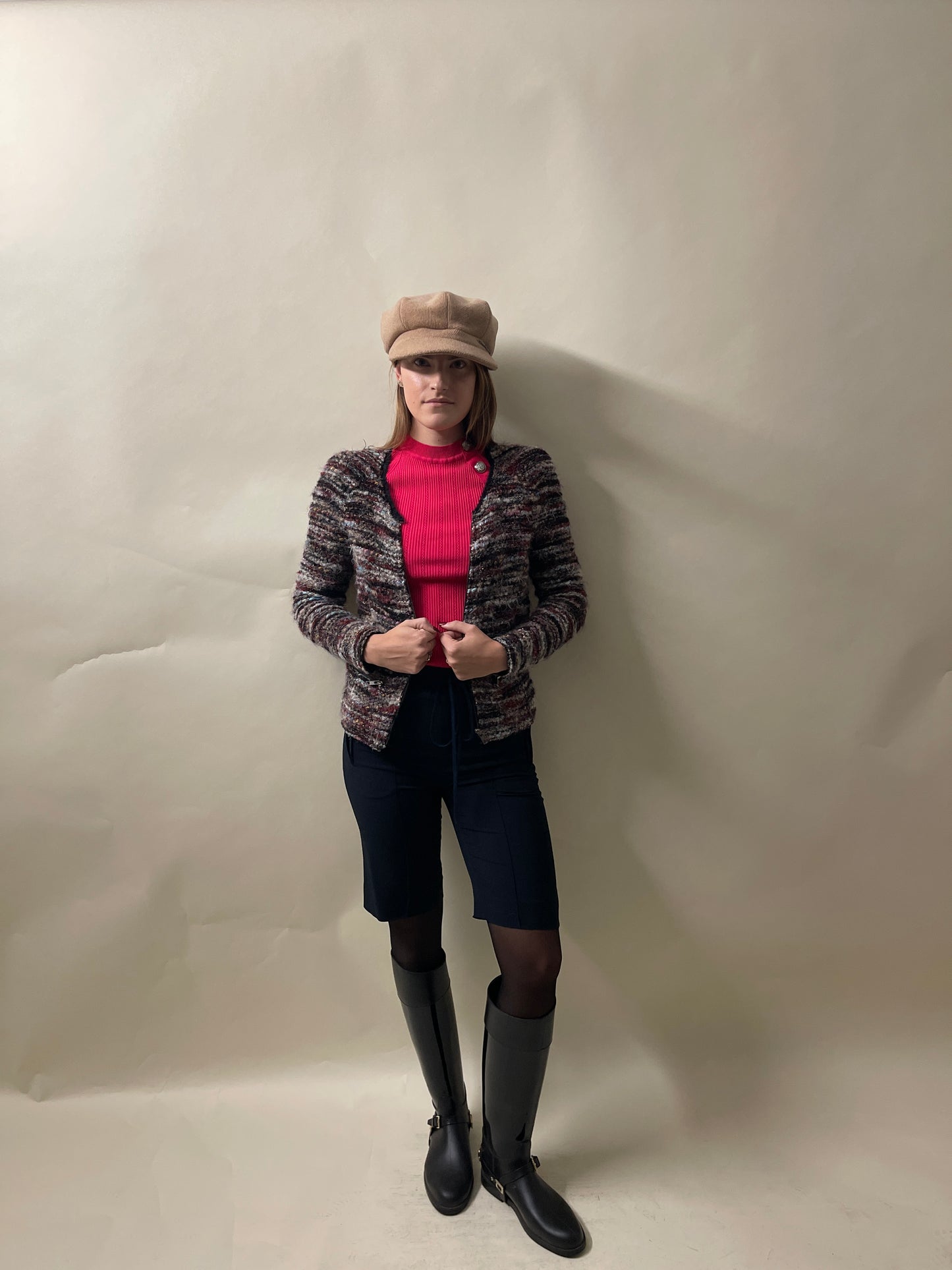 Isabel Marant Étoile Multicolour Hairy Knit Zip Up Jacket 38