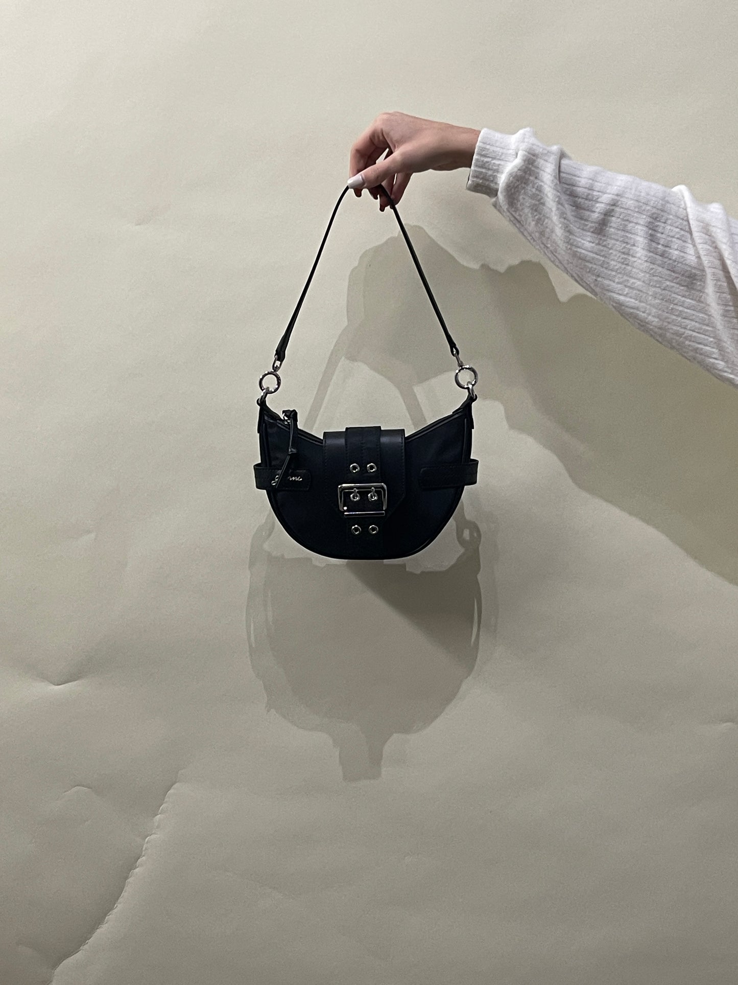 Ganni Black Nylon Bucky Small Crossybody Bag