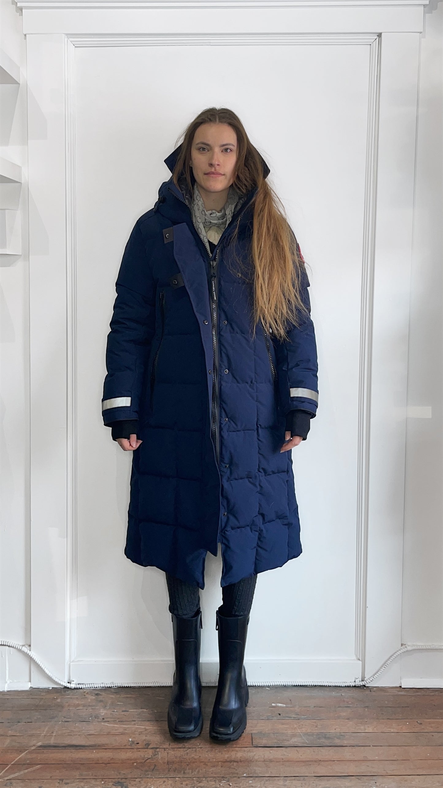 Canada Goose Navy Blue Down Filled Elmwood Parka Large