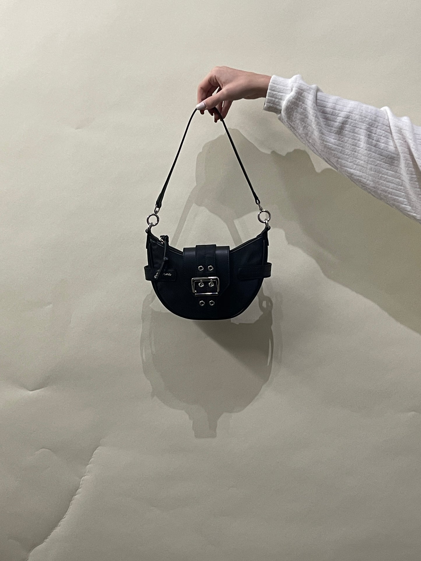 Ganni Black Nylon Bucky Small Crossybody Bag