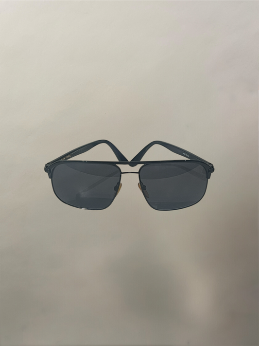 Tom Ford Black Metal & Horn 45224 Aviator Sunglasses