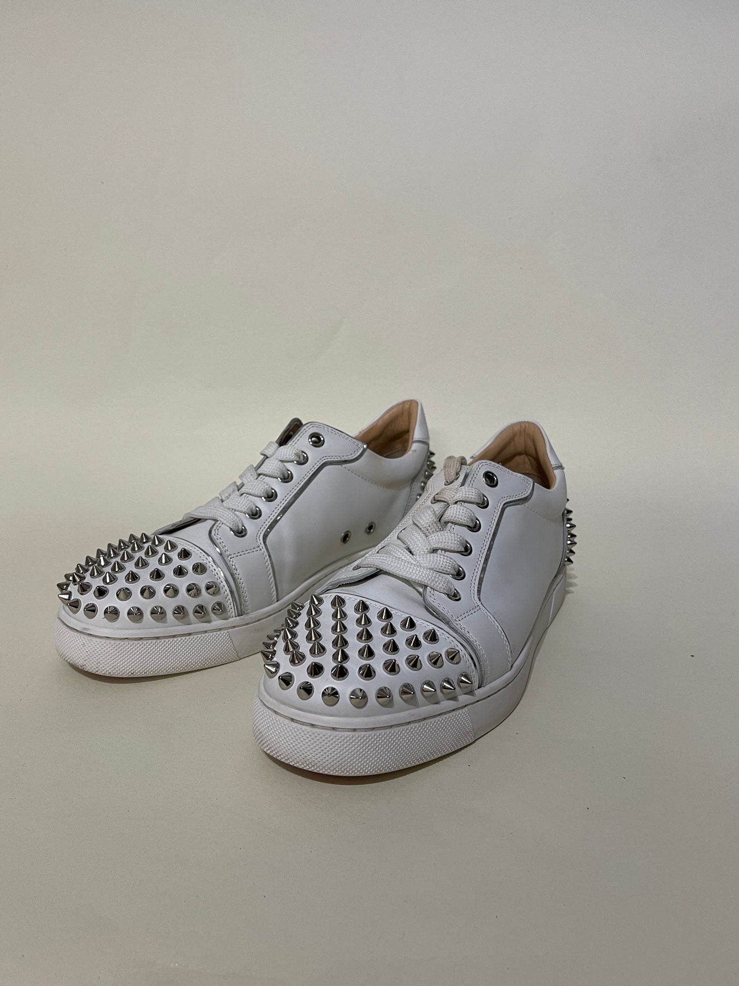 Christian Louboutin White Leather Vieira 2 Low Sneakers 6.5 M / 8 W