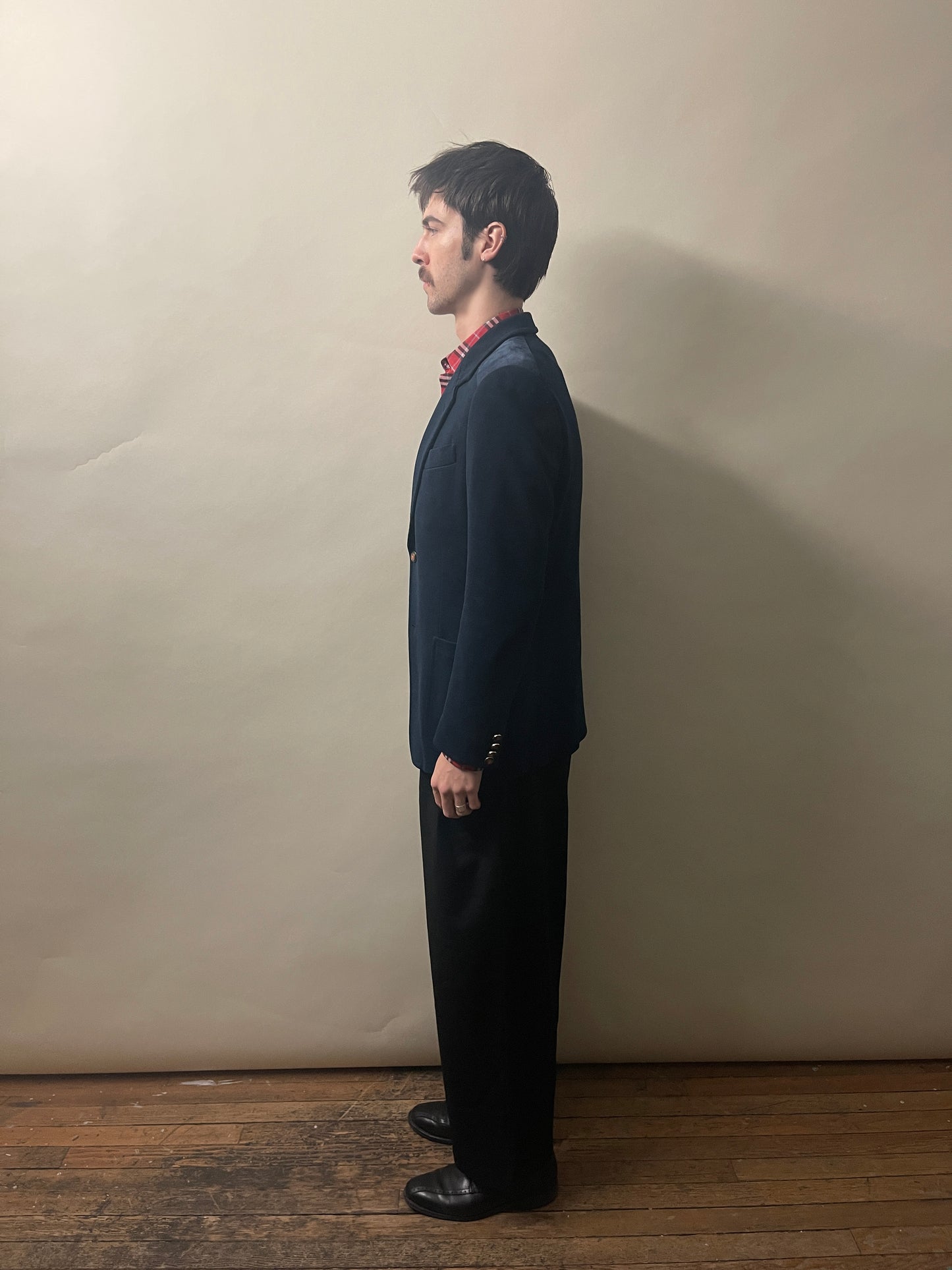 Gucci Navy Blue Cotton Blend Blazer 42R