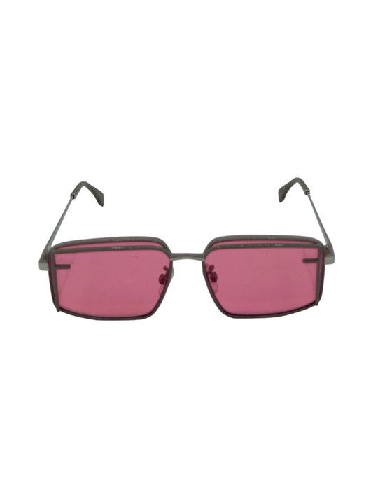 Fendi Pink & Taupe Square Metal Sunglasses