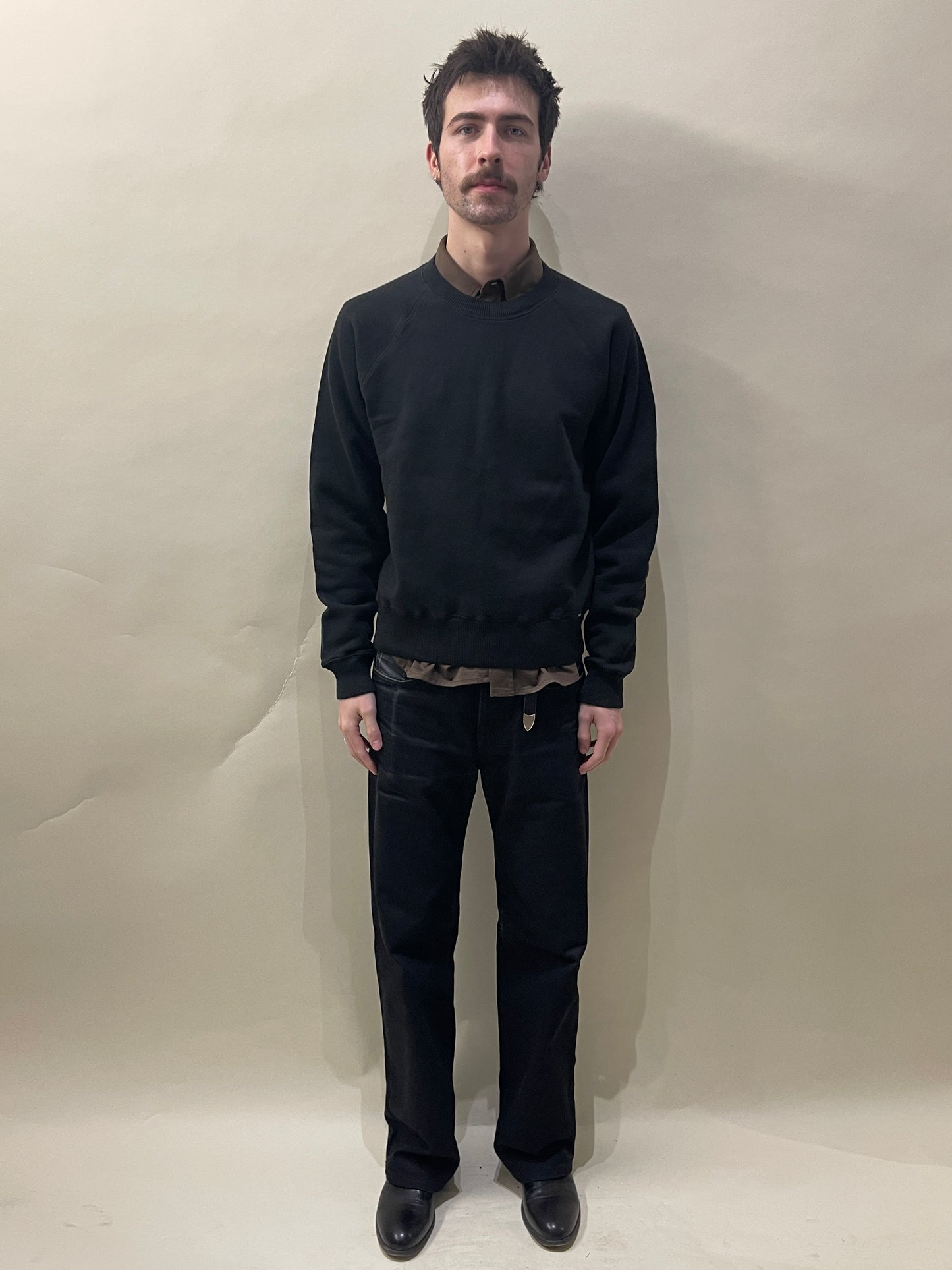 Tom Ford Black Cotton Raglan Sleeve Crew Sweatshirt 40