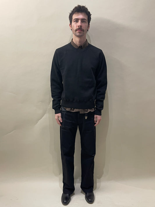 Tom Ford Black Cotton Raglan Sleeve Crew Sweatshirt 40