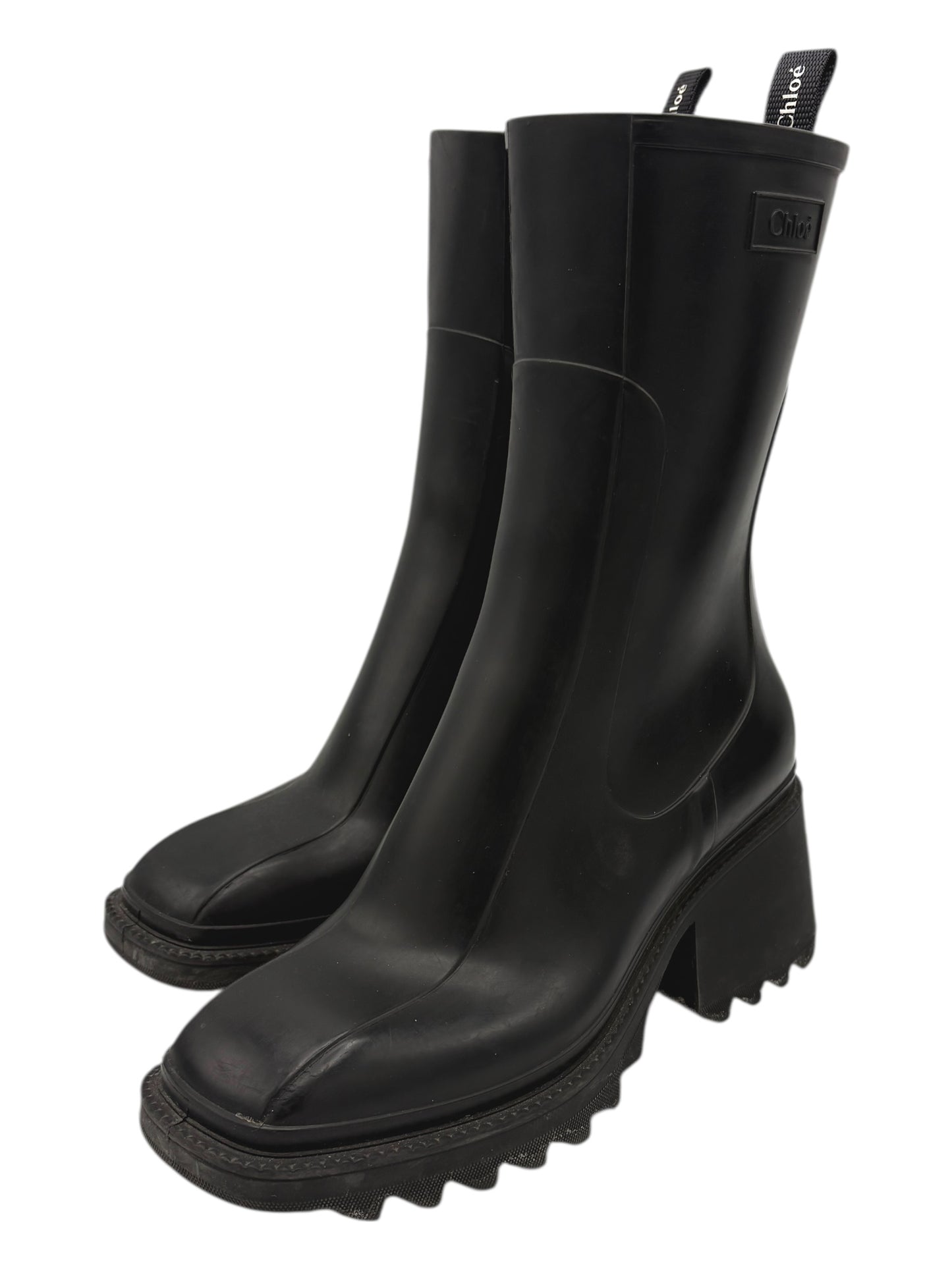 Chloé Black Rubber Betty Rain Boots 9 M / 10.5 W