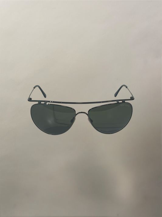 Tom Ford Gunmetal Metal Frame James Aviator Sunglasses
