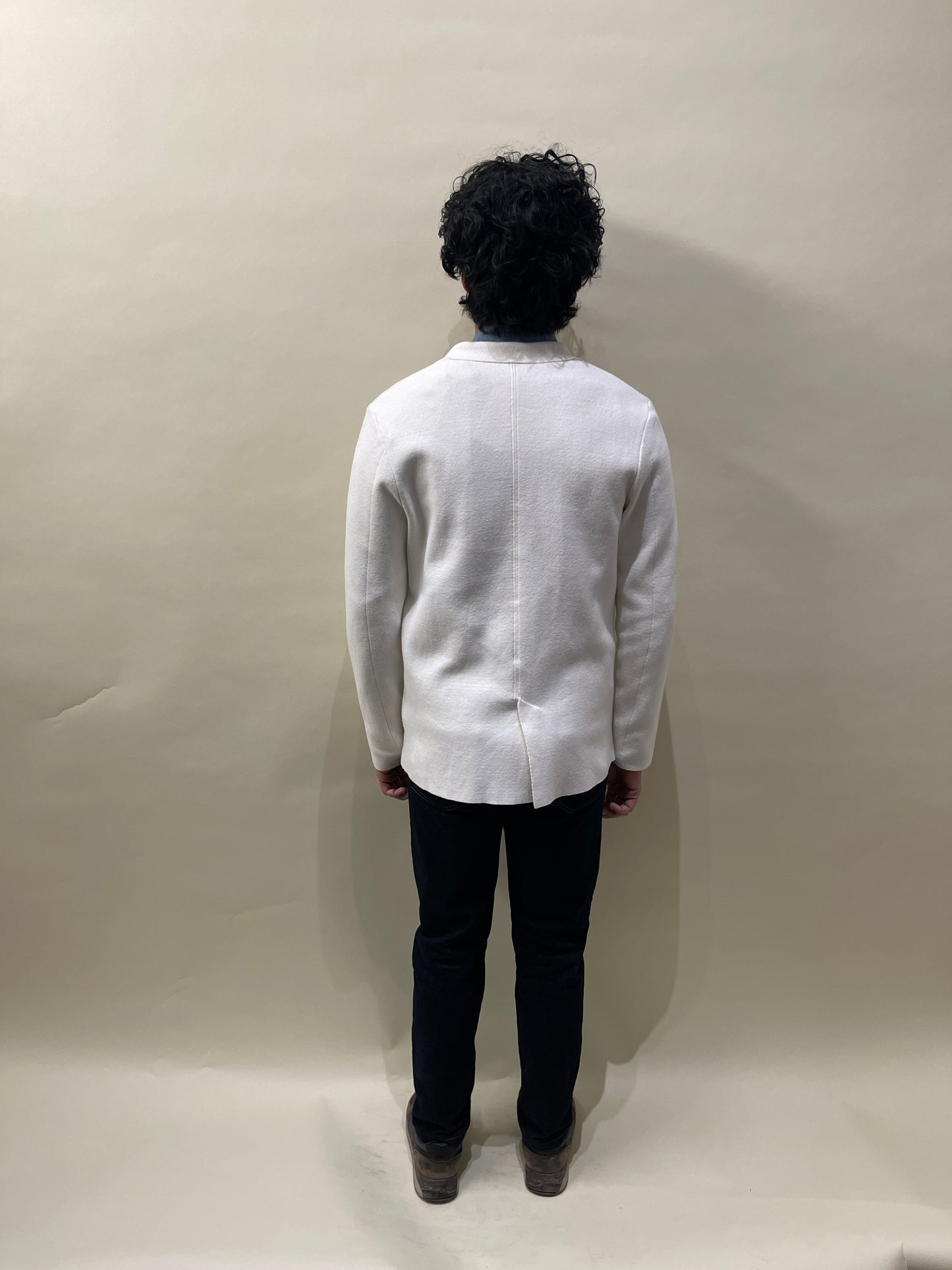 Paul James White Cotton Linen Swacket Medium - M