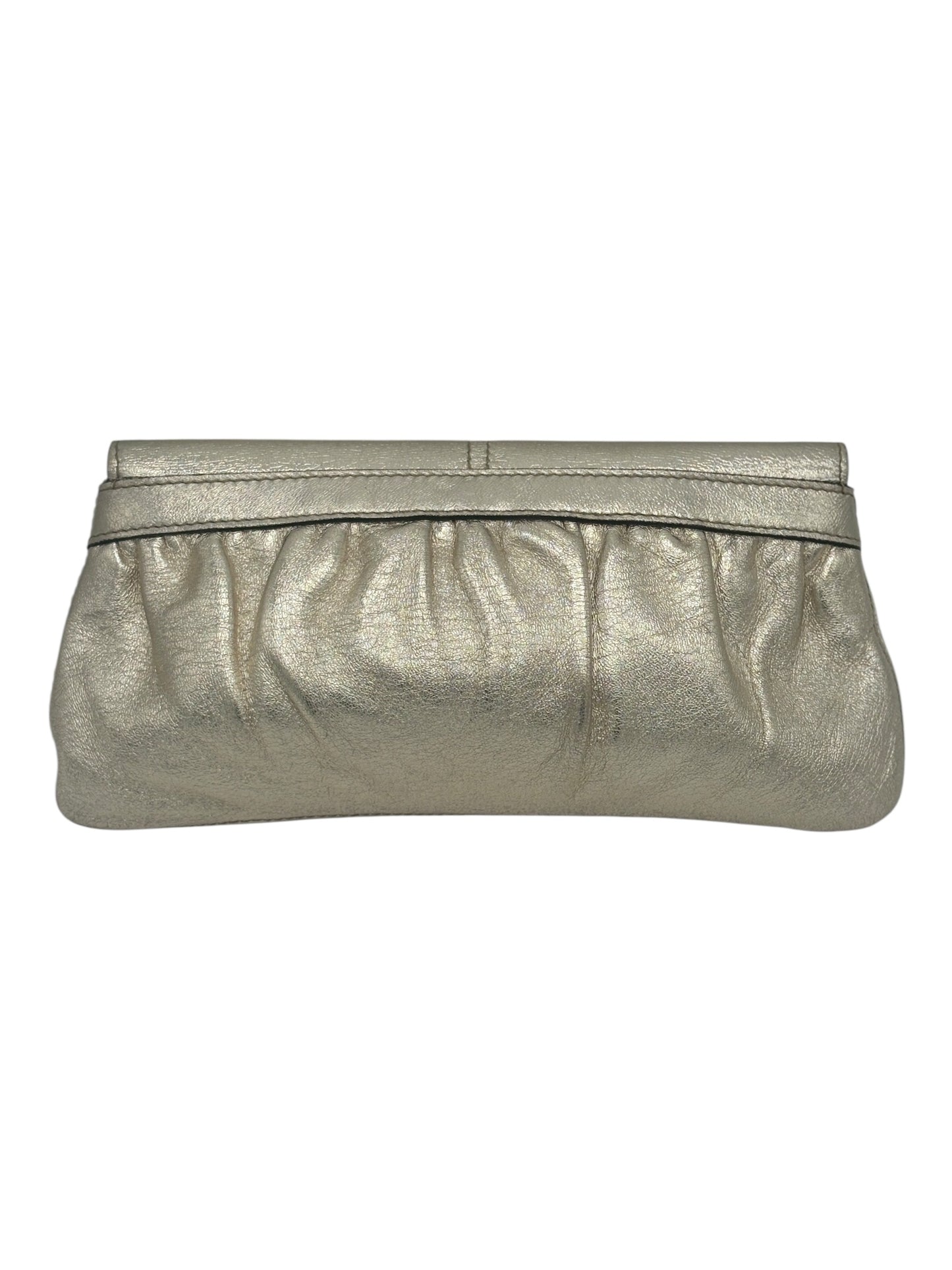 Gucci Metallic Gold Bamboo Clutch