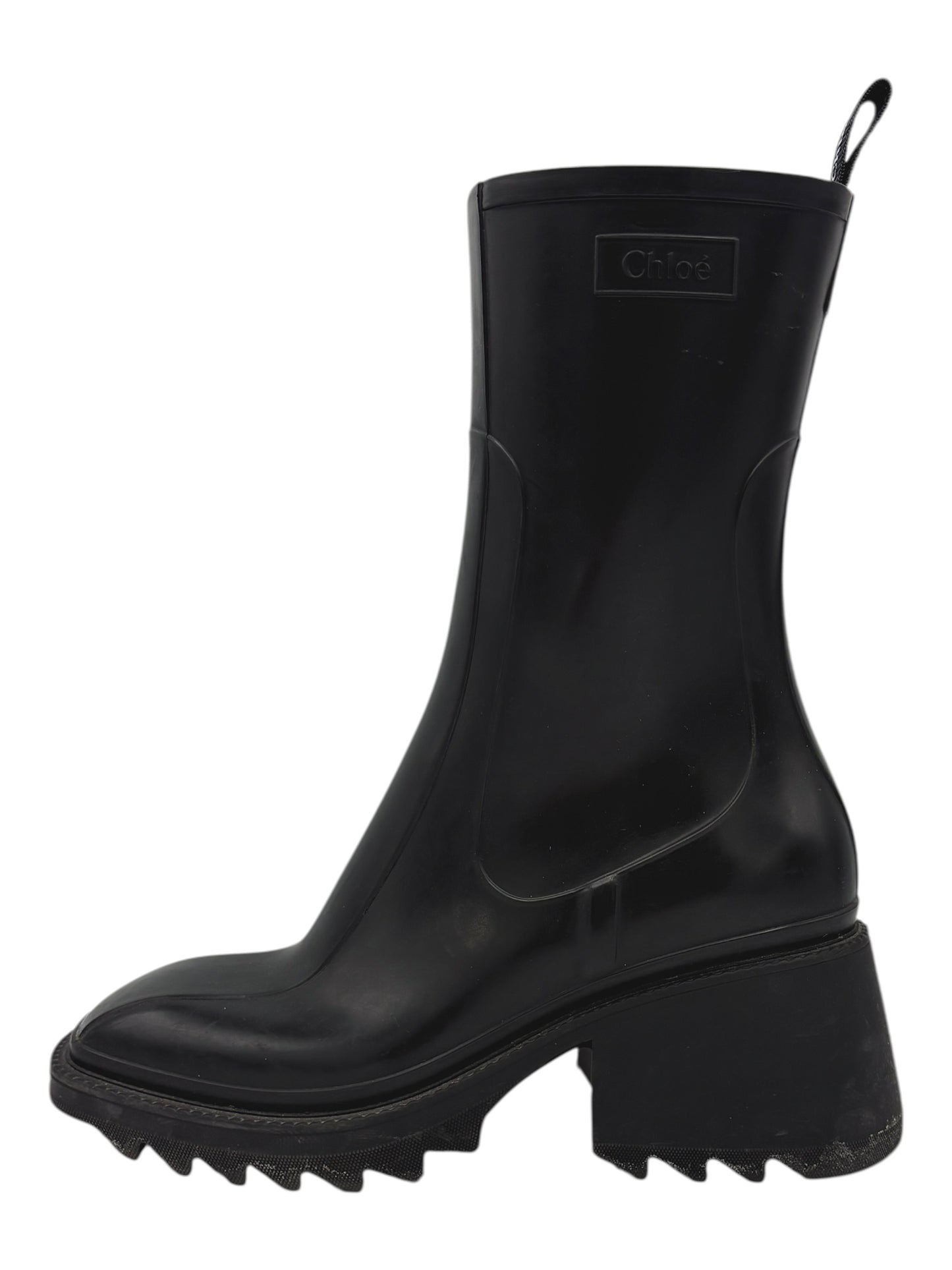 Chloé Black Rubber Betty Rain Boots 9 M / 10.5 W