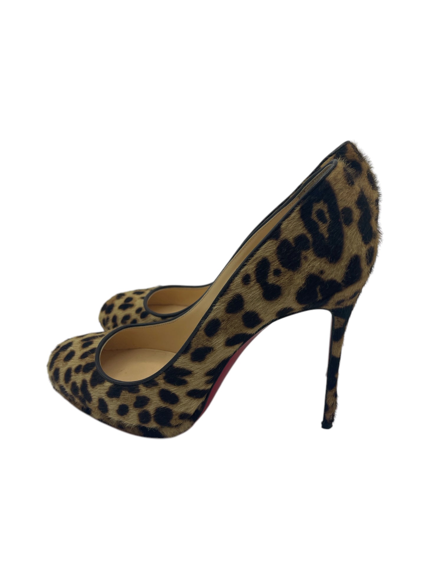 Christian Louboutin Tan Cheetah Print Hairy Kate Pumps