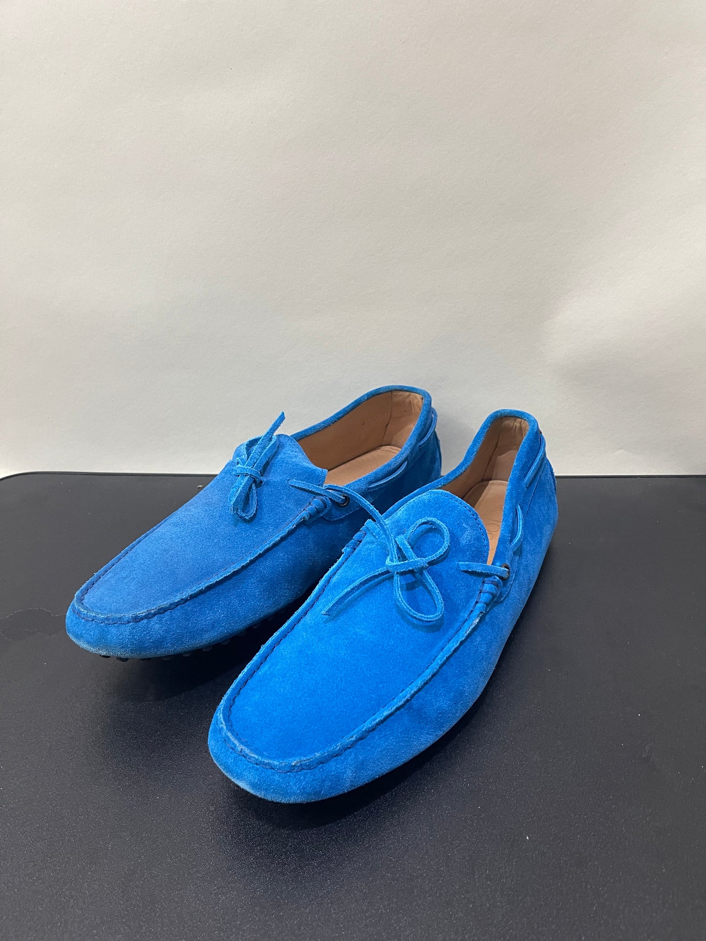 Tod's Cobalt Blue Suede Driving Loafers 12 M / 13.5 W