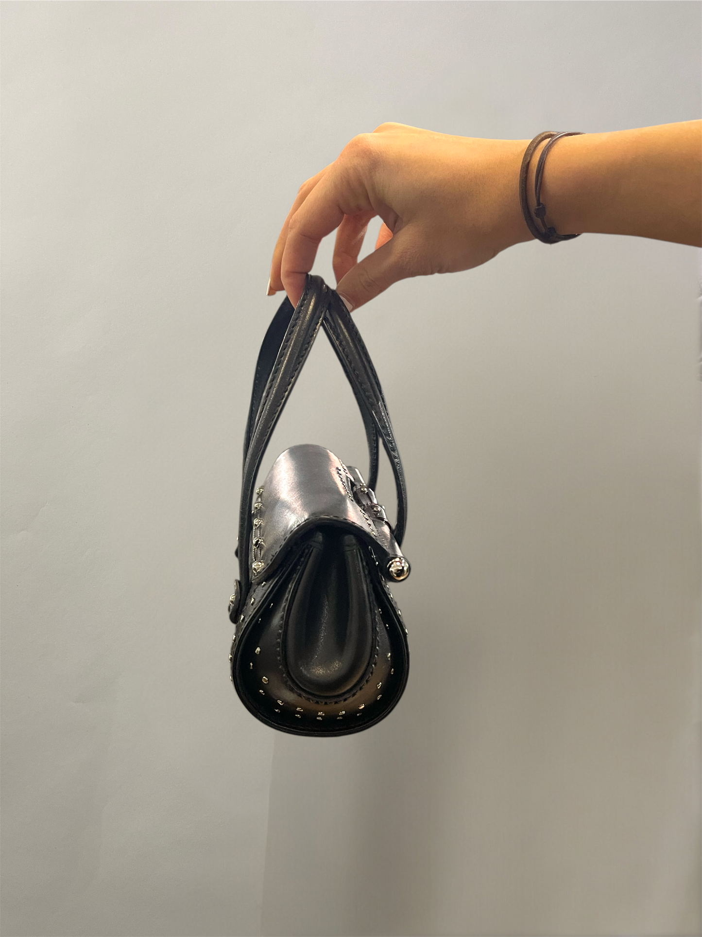 Gucci Black Canvas & Leather Bullet Bag