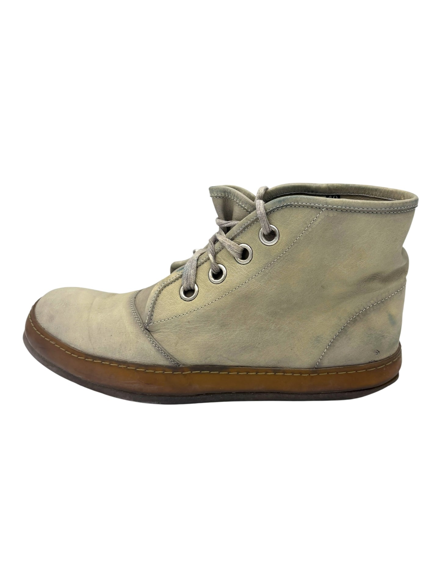 A Diciannoveventitre (A1923) Light Grey Kangaroo Leather High Top Sneakers EU 43