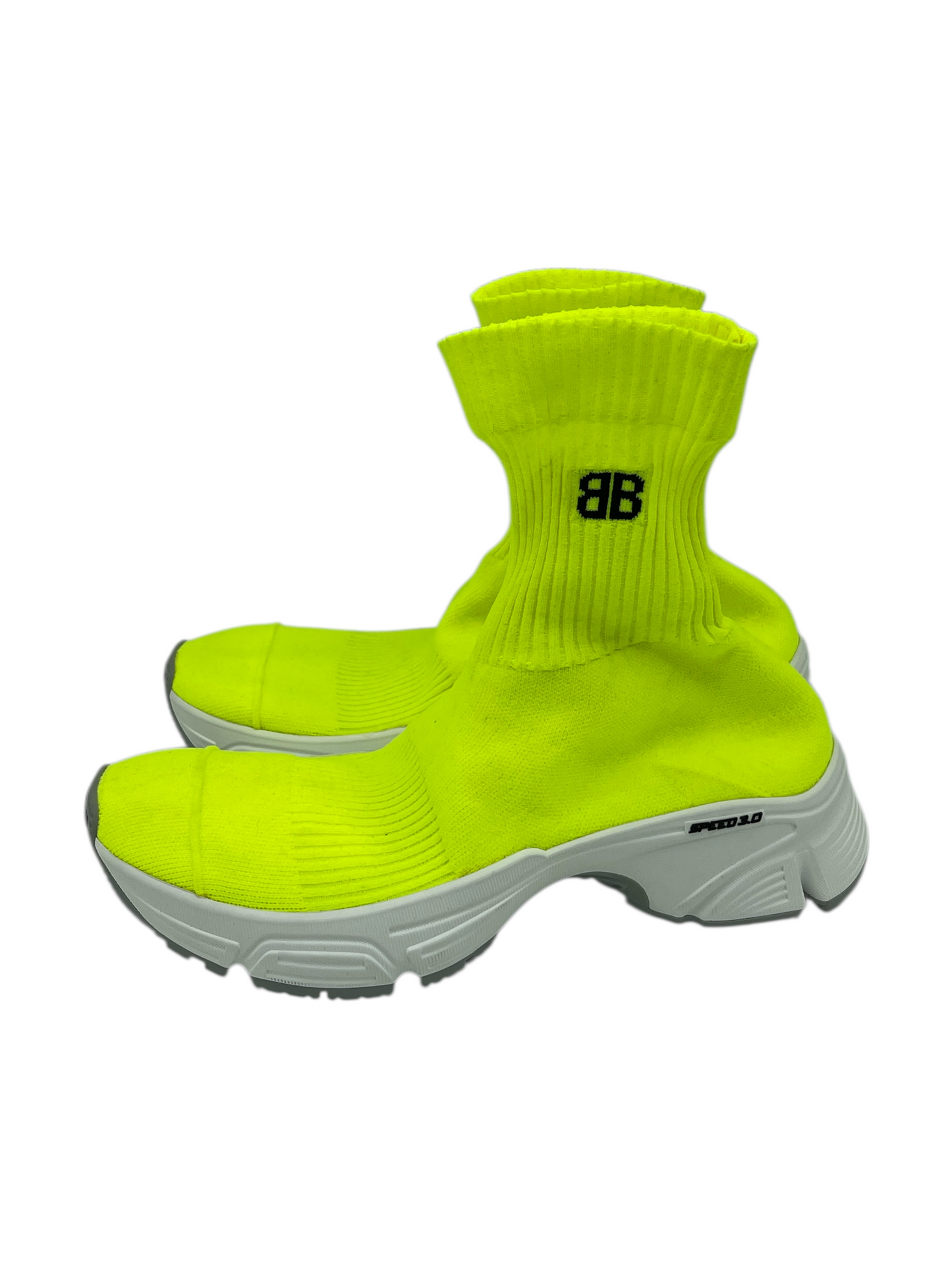 Balenciaga Neon Green Recycled Knit Speed 3.0 5.5 M / 7 W