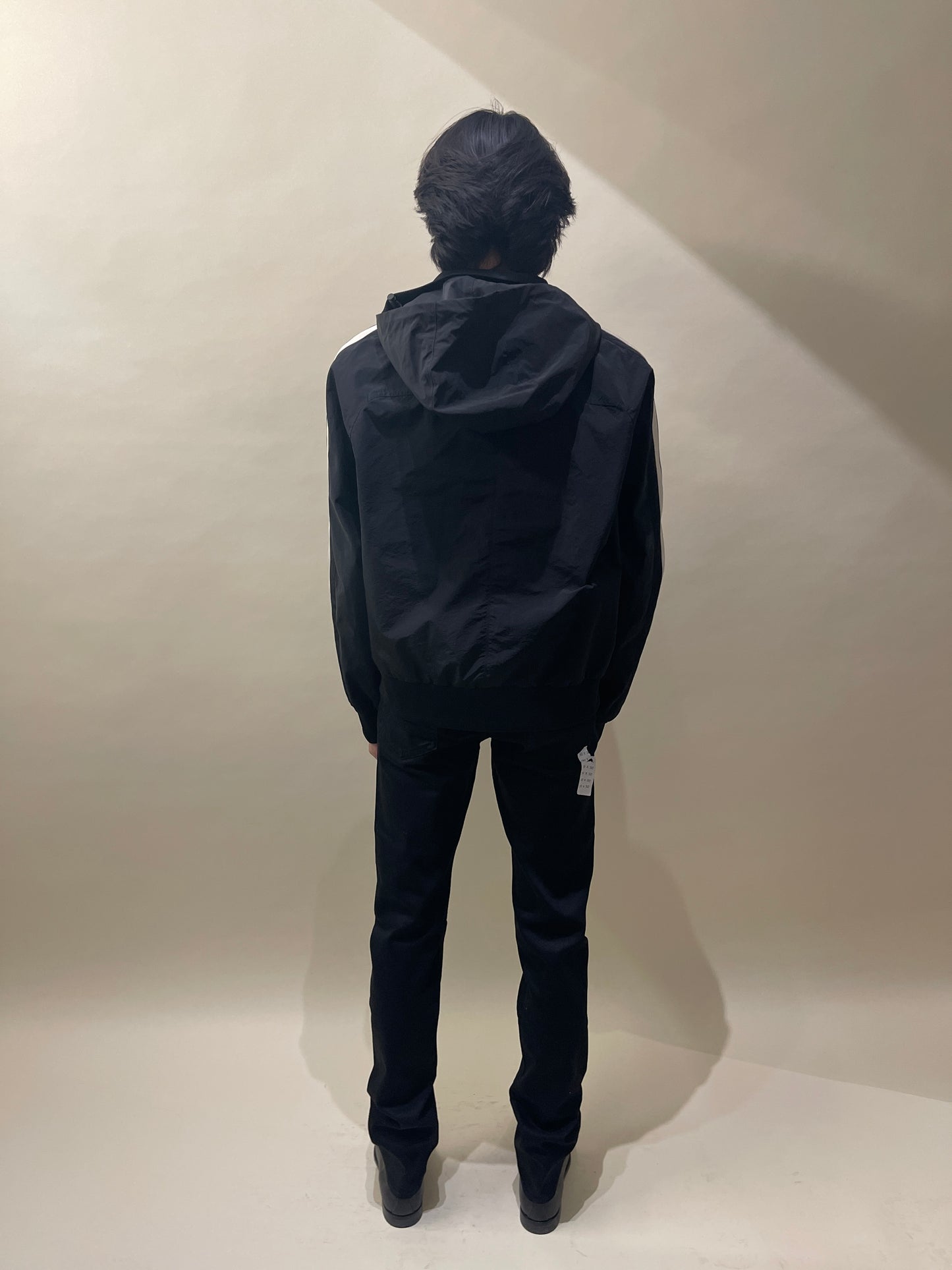 Palm Angels Black Nylon Embroidered Logo Hooded Bomber Jacket XXL