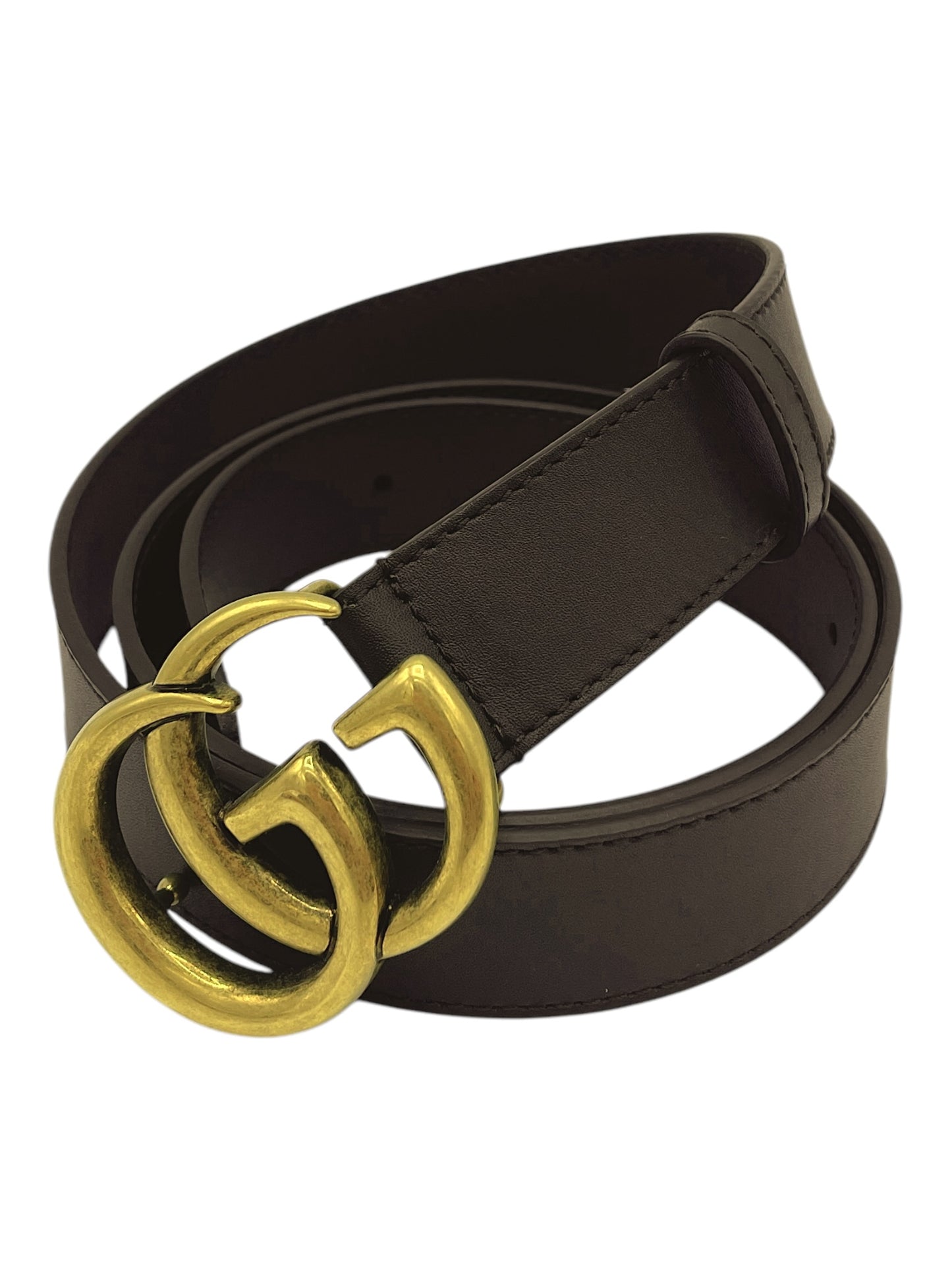 Gucci Dark Brown Thin Marmont Belt