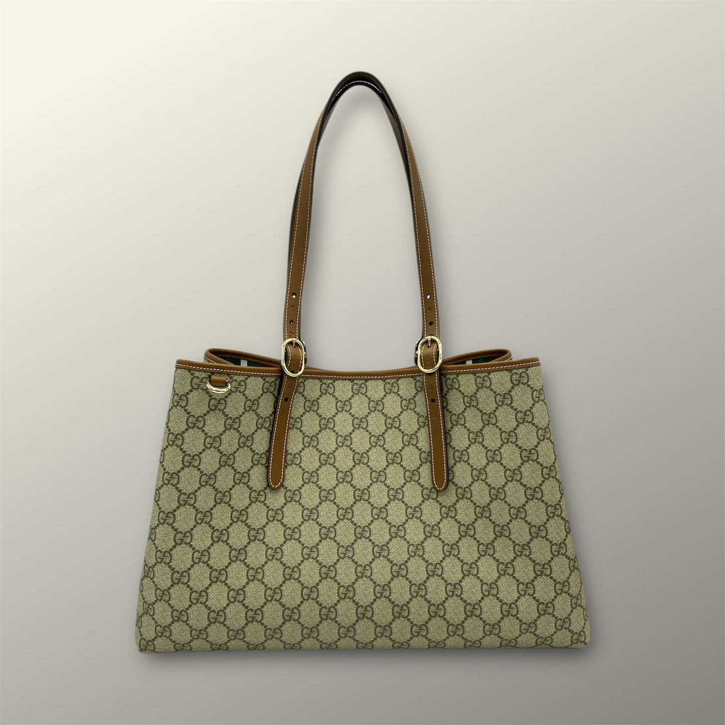 Gucci Beige GG Emblem Large Tote Bag