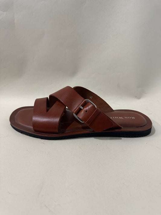 Ron White Cognac Leather Sandals 12 M / 13.5 W