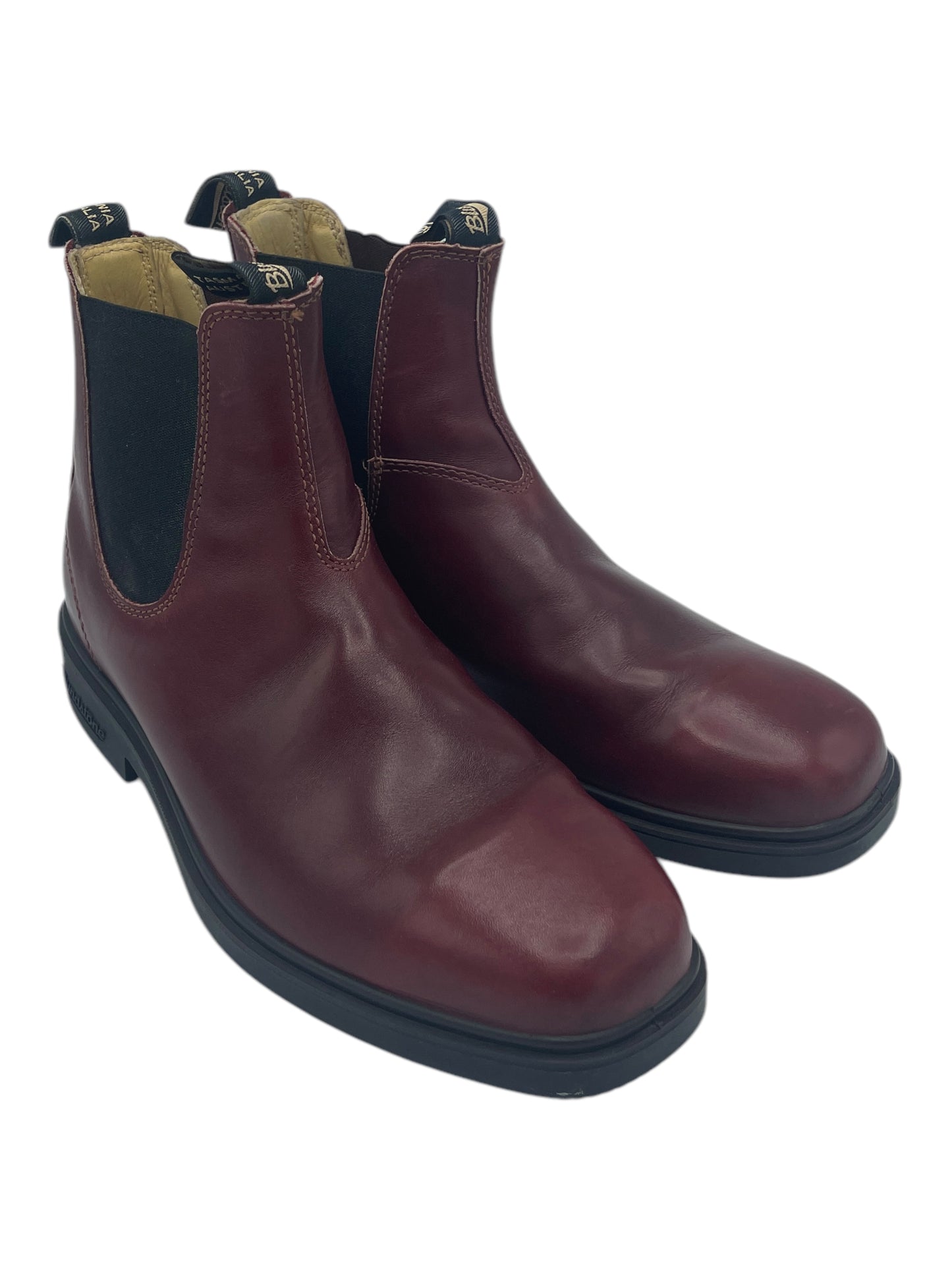 Blundstone Maroon Leather Square Toe Chelsea Boots 9.5 M / 11 W