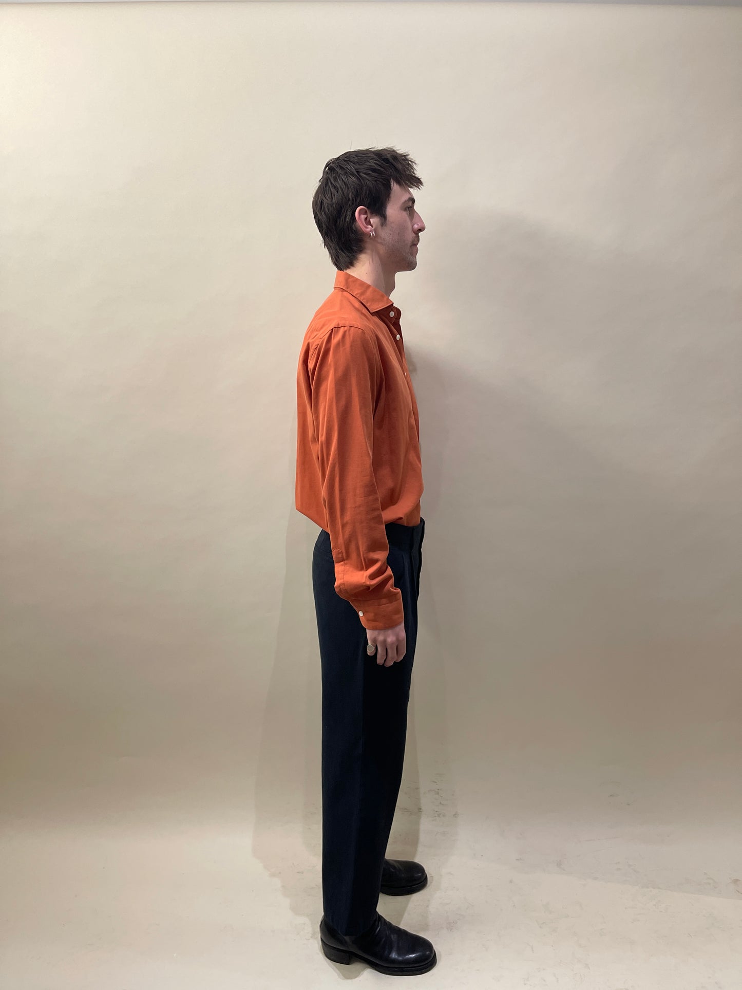 Eton Burnt Orange Light Cotton Dress Shirt 15.5