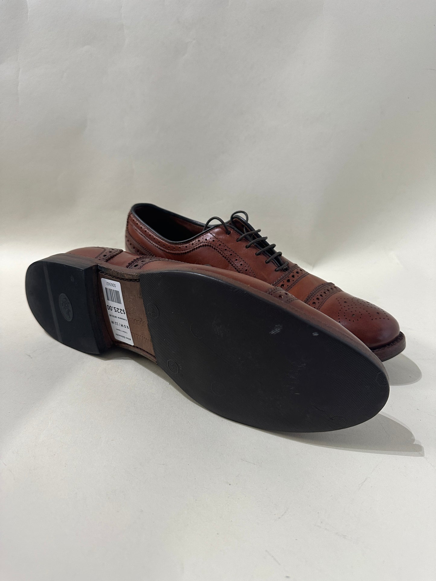Allen Edmonds Cognac Brown Leather Strand Cap Toe Oxford Dress Shoes 9.5 M / 11 W