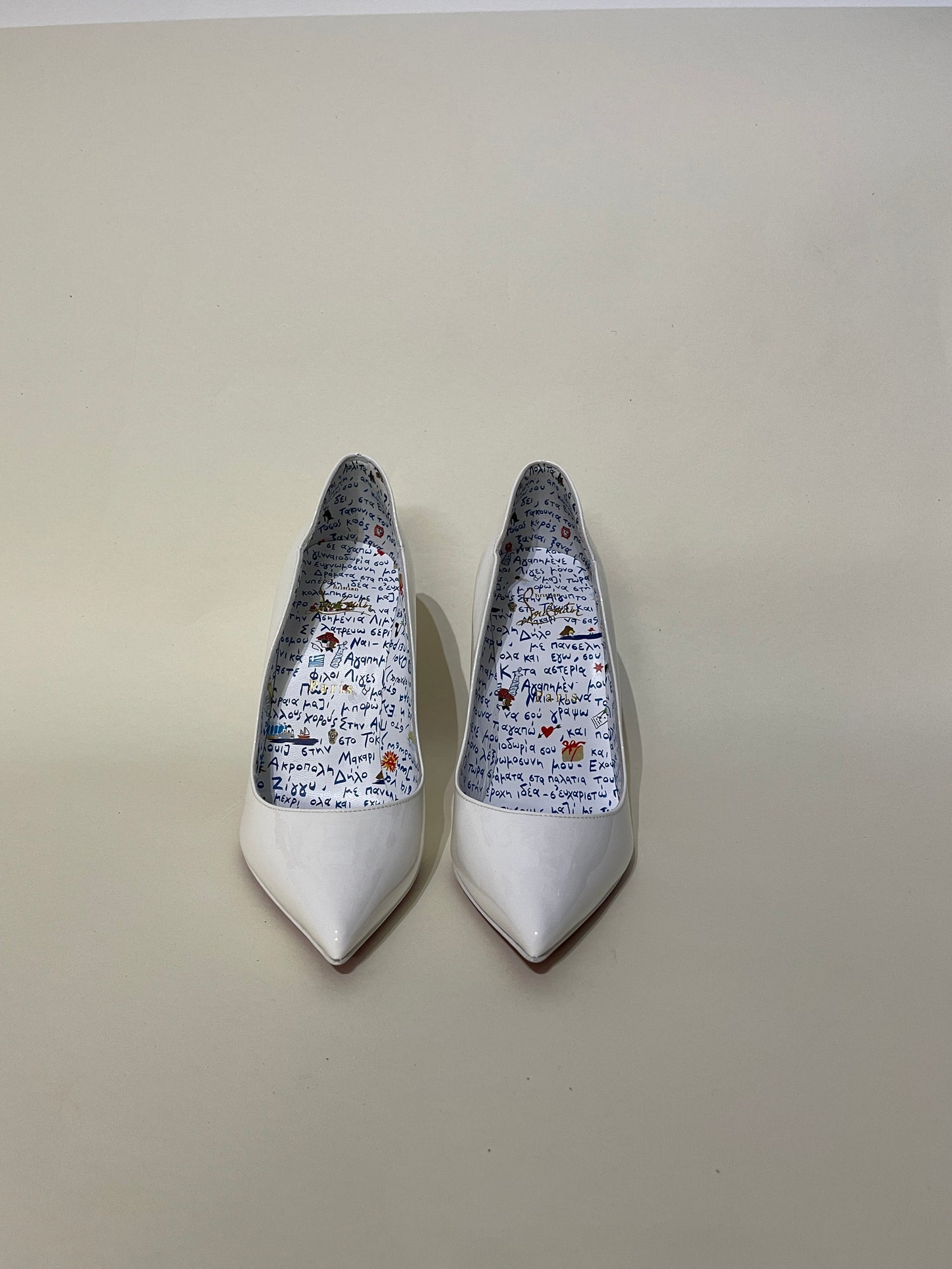 Christian Louboutin White Patent Leather Hot Chick 100 Pumps 6 M / 7.5 W