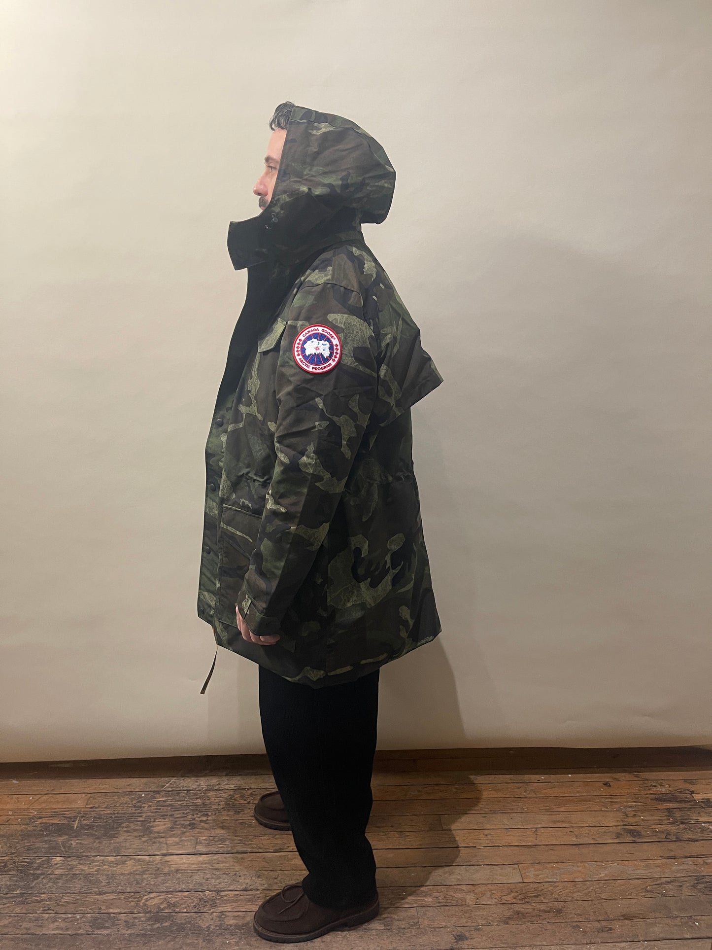 Canada Goose x Rhude x NBA Green Washed Camo Portage Jacket Large - L
