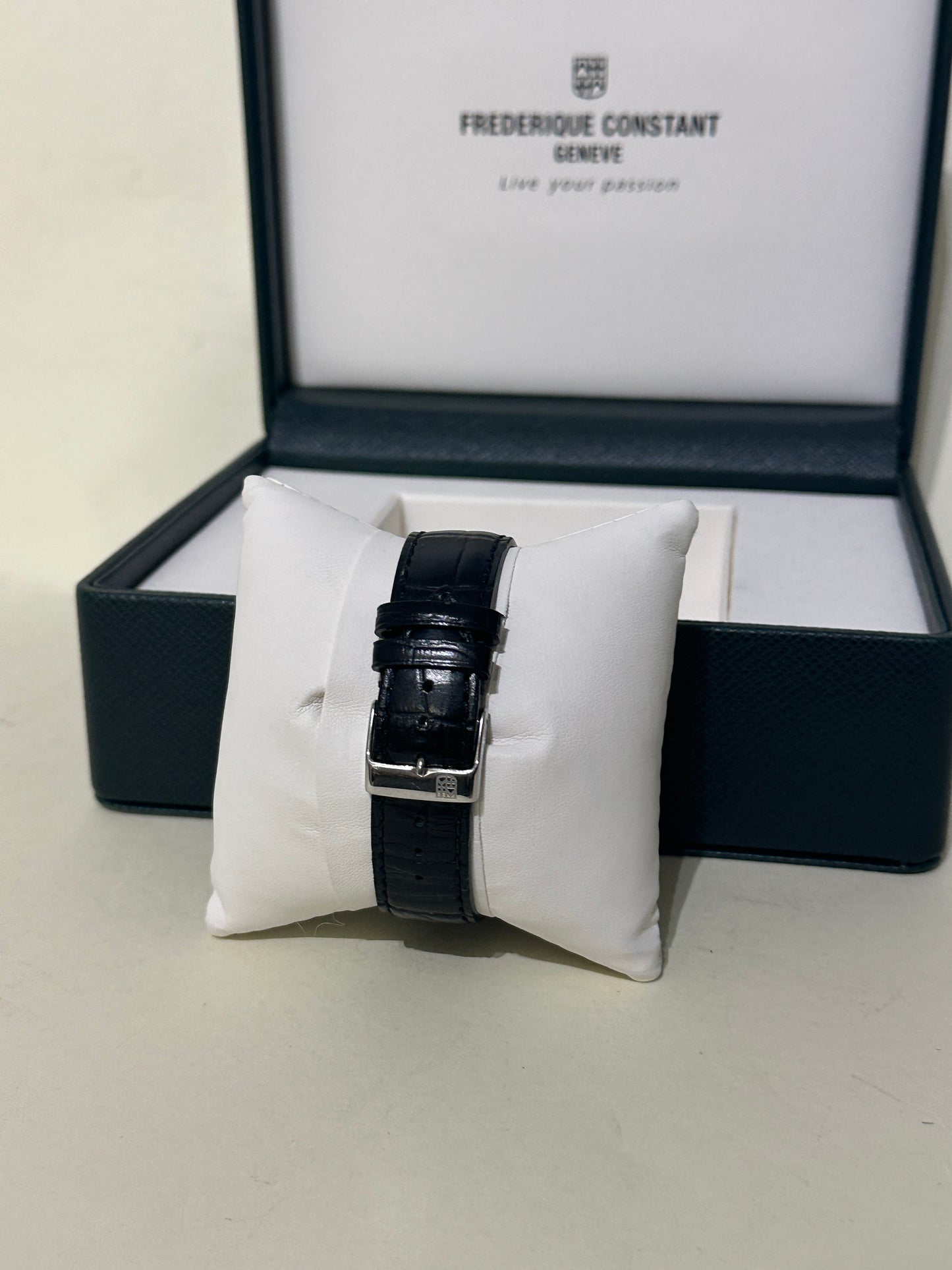 Frederique Constant Silver & White Slimline 40mm Watch