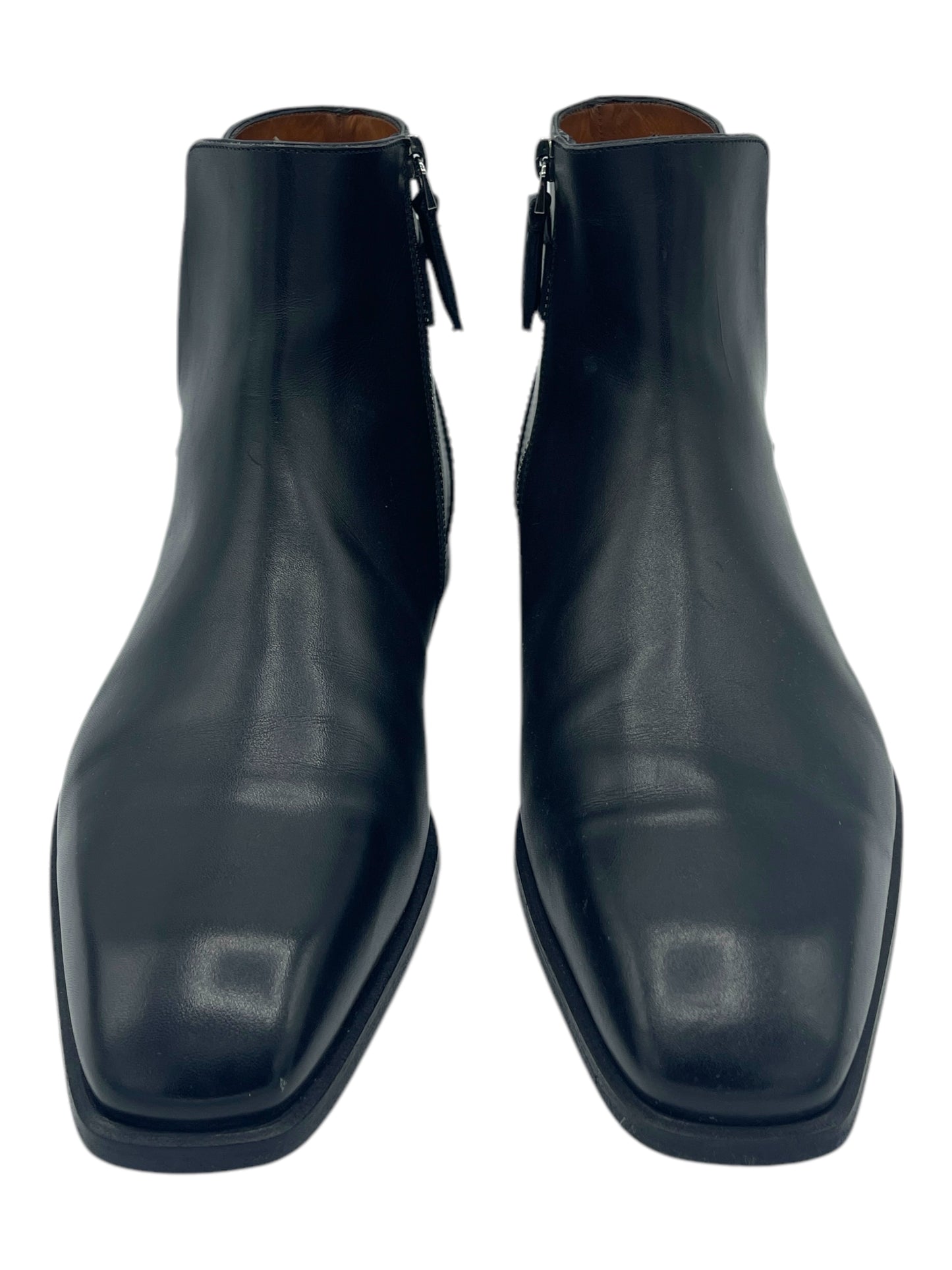 Ermenegildo Zegna Couture Black Leather Jodhpur Style Ankle Boots 10.5 M / 12 W