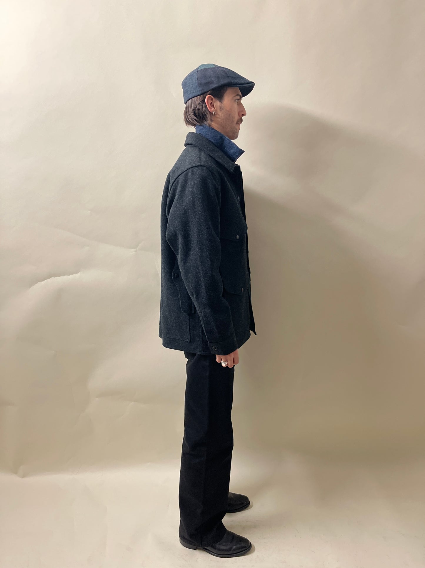 Filson Charcoal Grey Wool Mackinaw Cruiser Jacket Medium - M