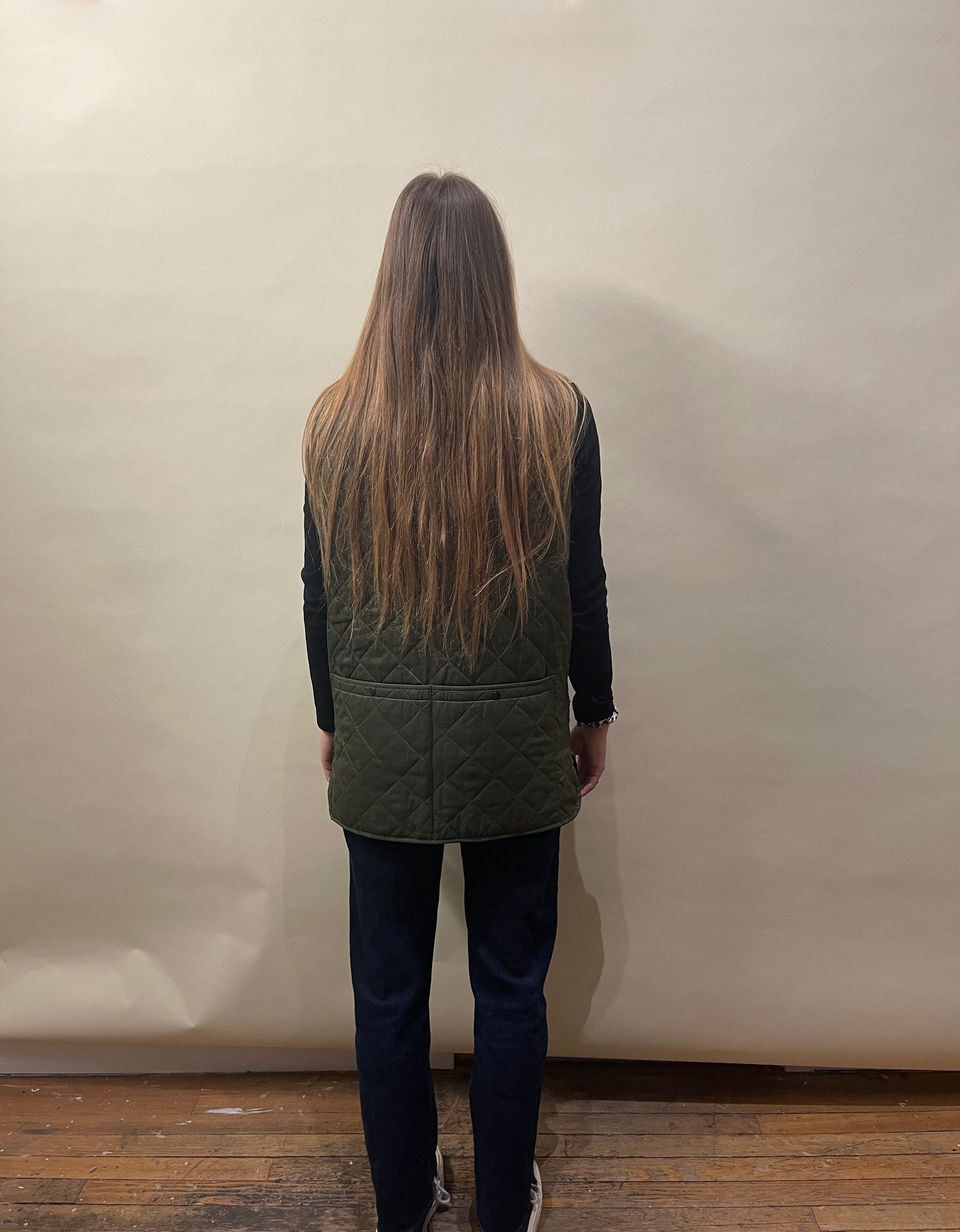 Barbour Olive Green & Brown New Keeper Wear Gilet Large - L