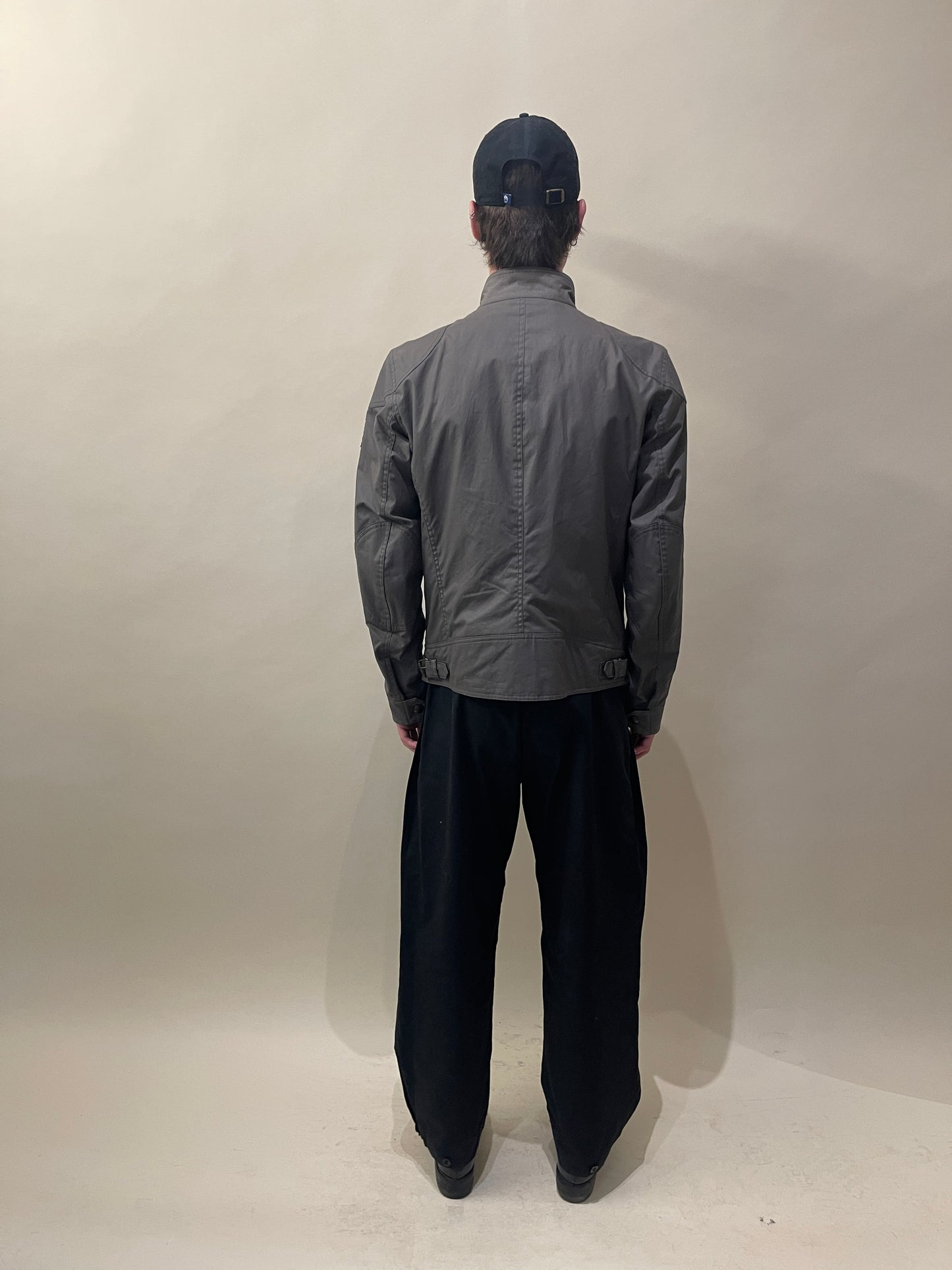 Belstaff Dark Grey Waxed Cotton Racemaster Jacket 38