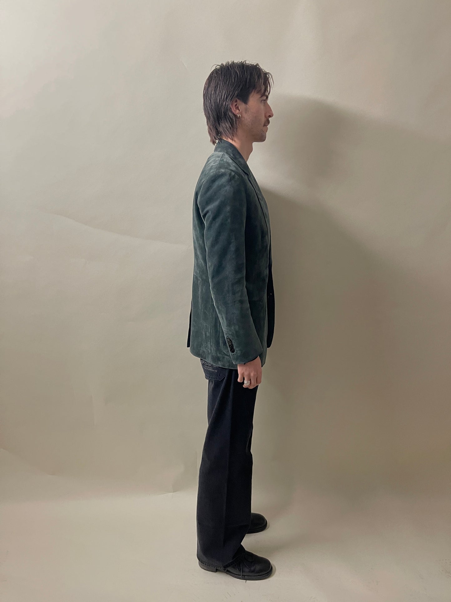 Tom Ford Dark Green Suede Blazer 38