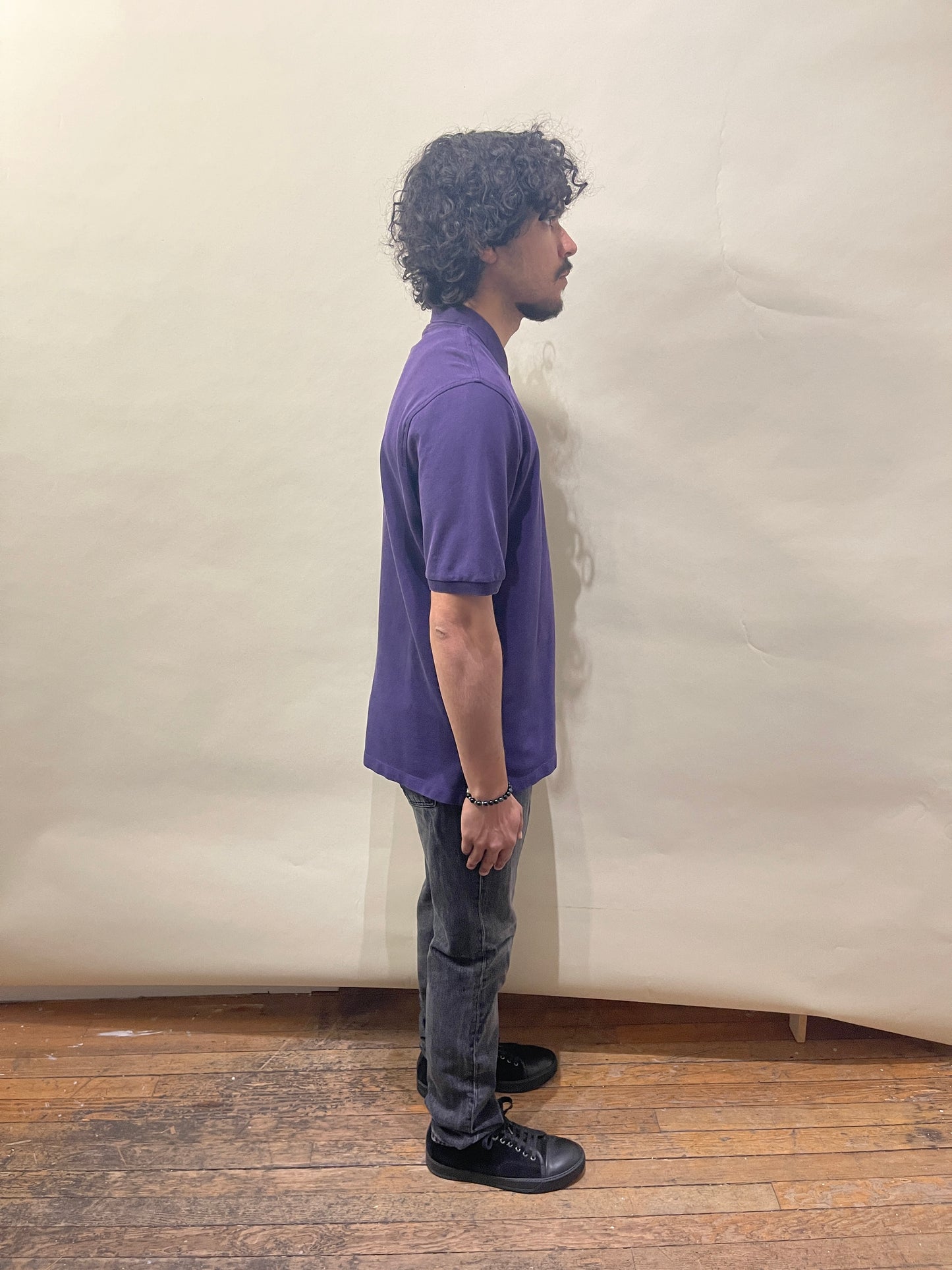 Burberry Purple SS Polo Shirt Medium