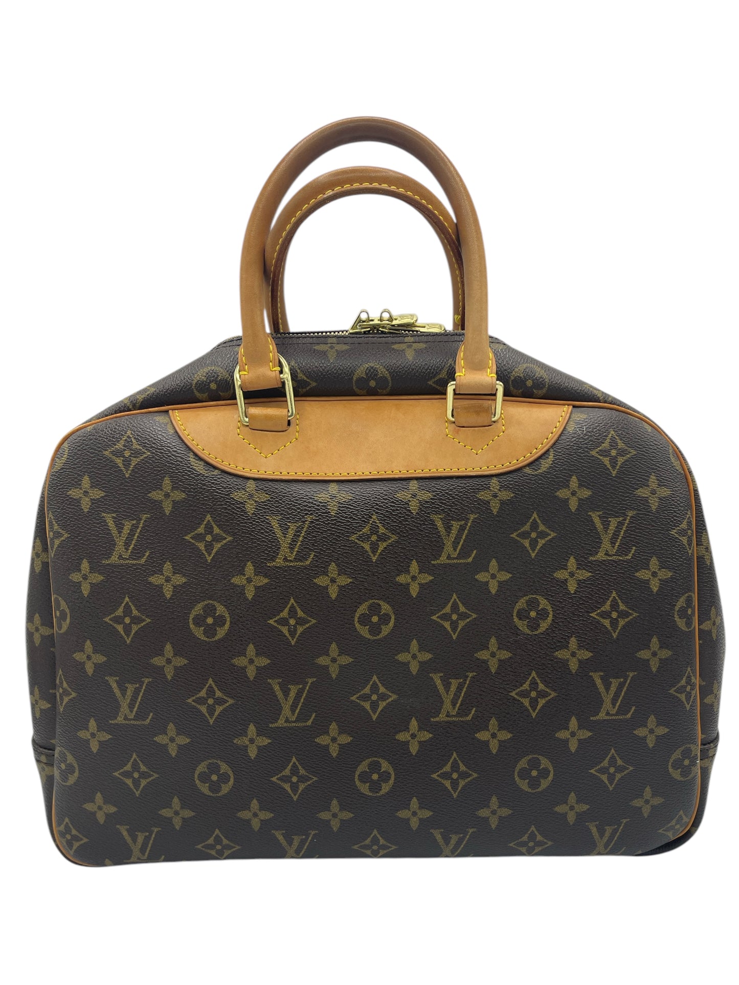 Louis Vuitton Brown Coated Canvas Deauville Handbag