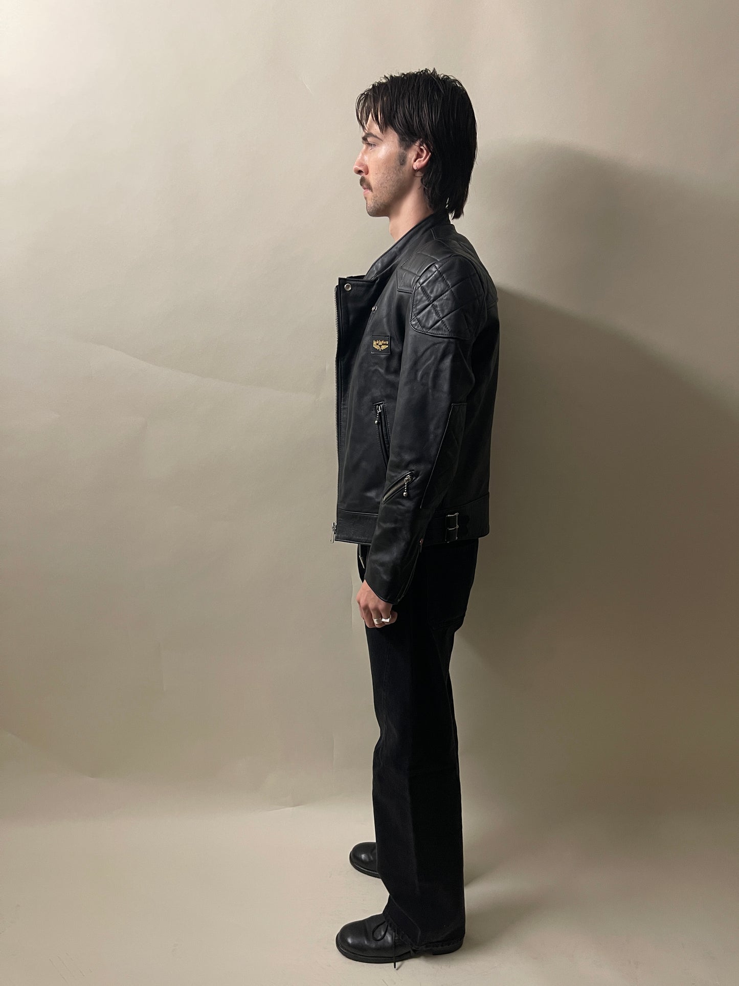 Lewis Leathers Black Cowhide Super Monza No. 445 Jacket 36