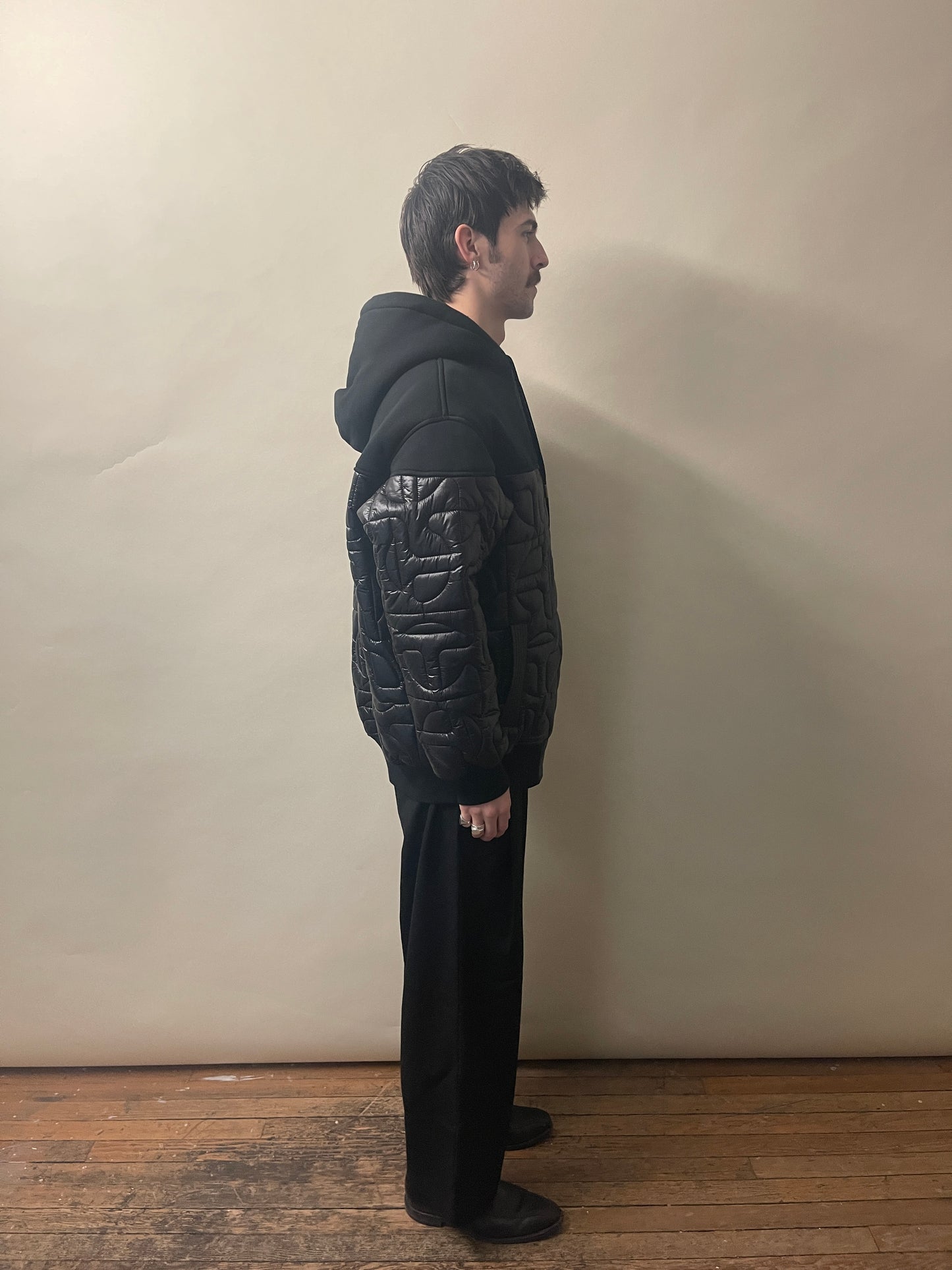 Moose Knuckles x Telfar Black Quilted Hoodie Large - L