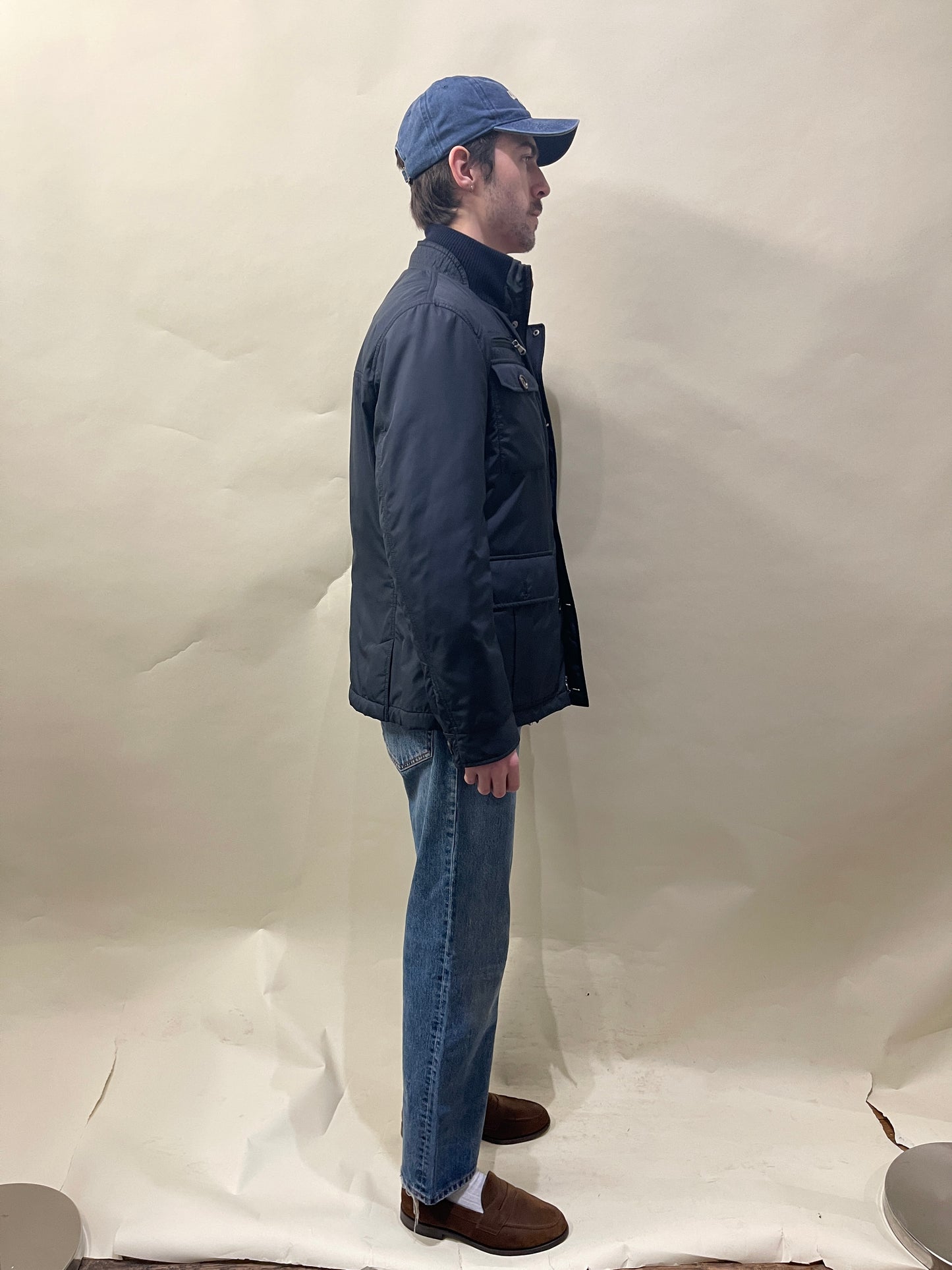 Brunello Cucinelli Navy Blue Multi Pocket Light Jacket Large - L